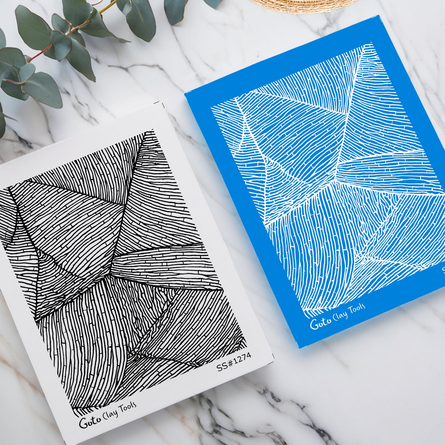 Hand-Drawn Abstract Line Texture Silkscreen for Polymer Clay | Organic Patchwork Pattern | 9.5x12.5 cm Printable #SS26-28