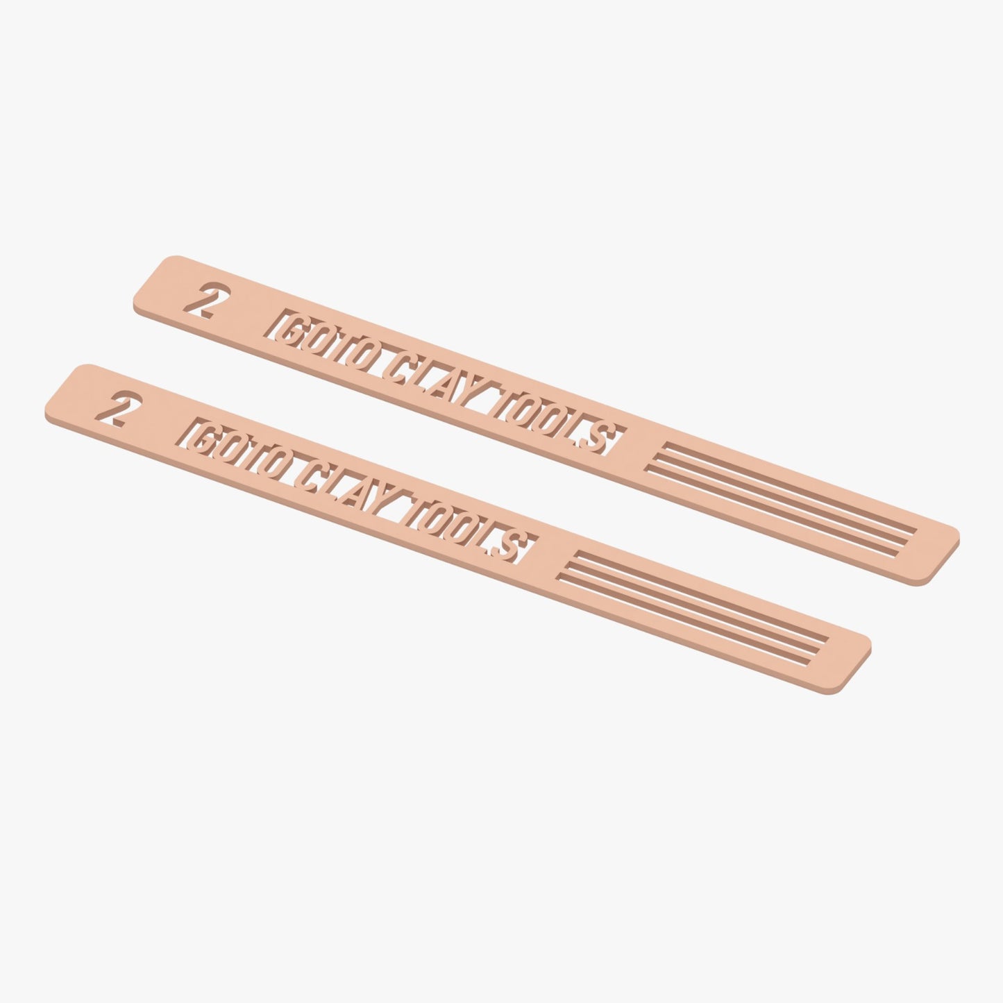 Clay Thickness Guide Slab - Depth guide tool - Comes in Pair- 20 cm - 2mm thickness