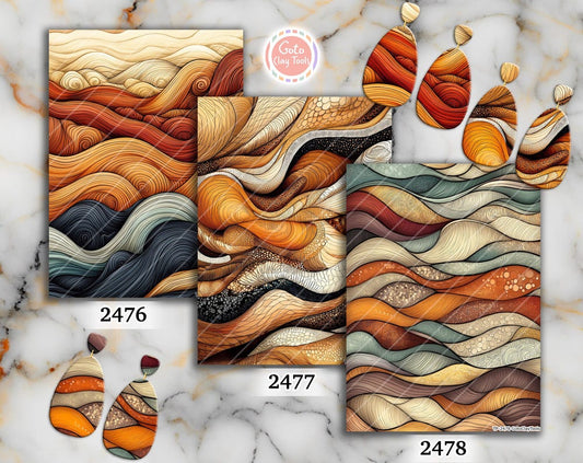Earthy Zentangle Polymer Clay Transfer Paper