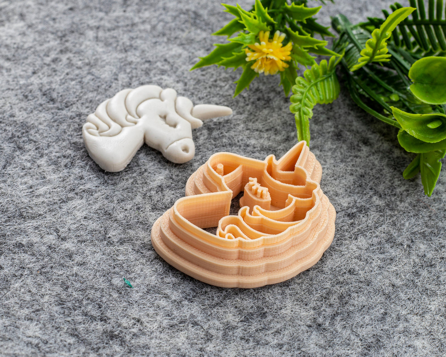 Unicorn Head Cutter, Embossed unicorn Polymer clay cutter, Earring cutter