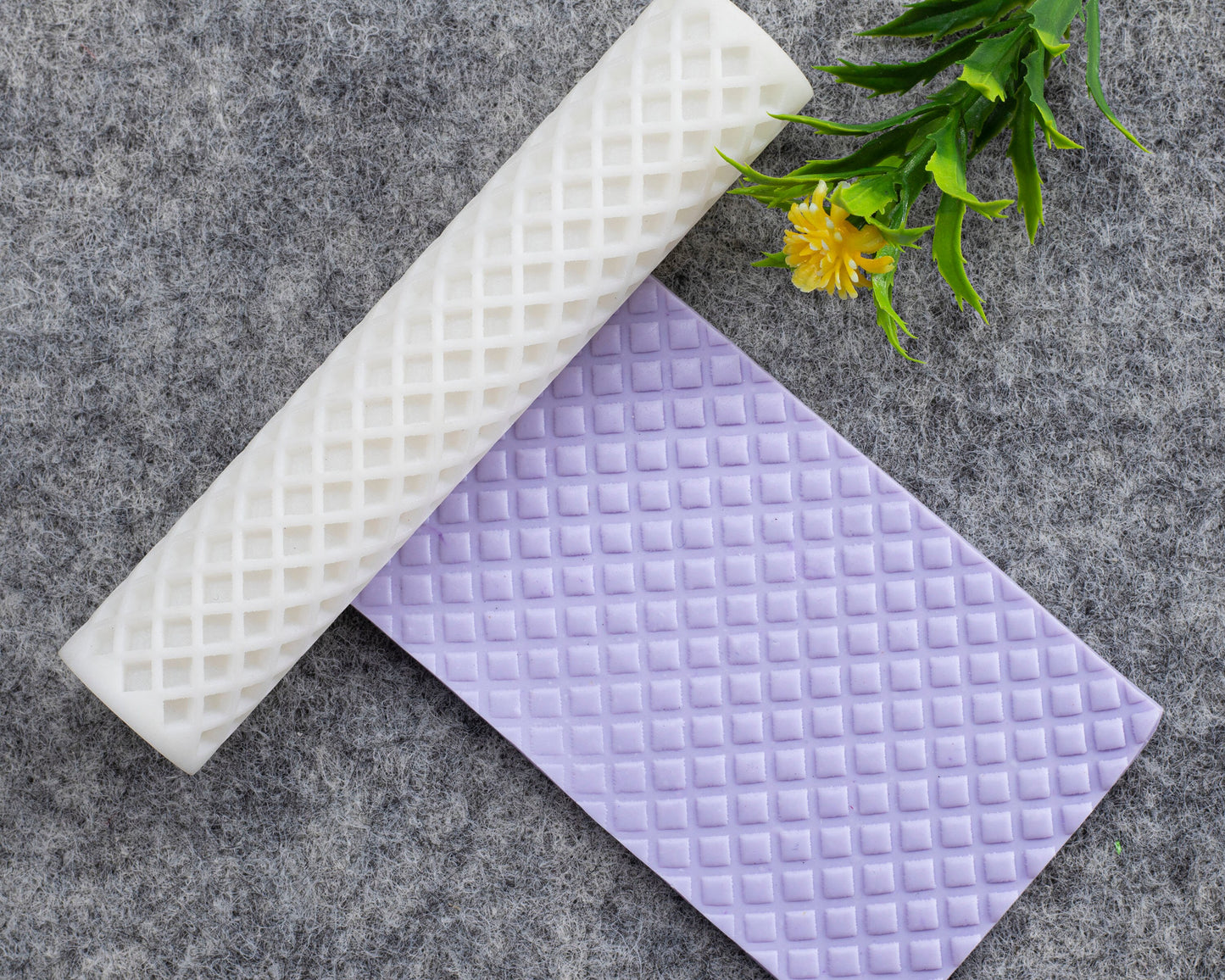 Cross line Texture Roller for Polymer Clay Earrings | Clay Texture Roller | Pottery Roller | Clay Texture Tool | Hand Roller