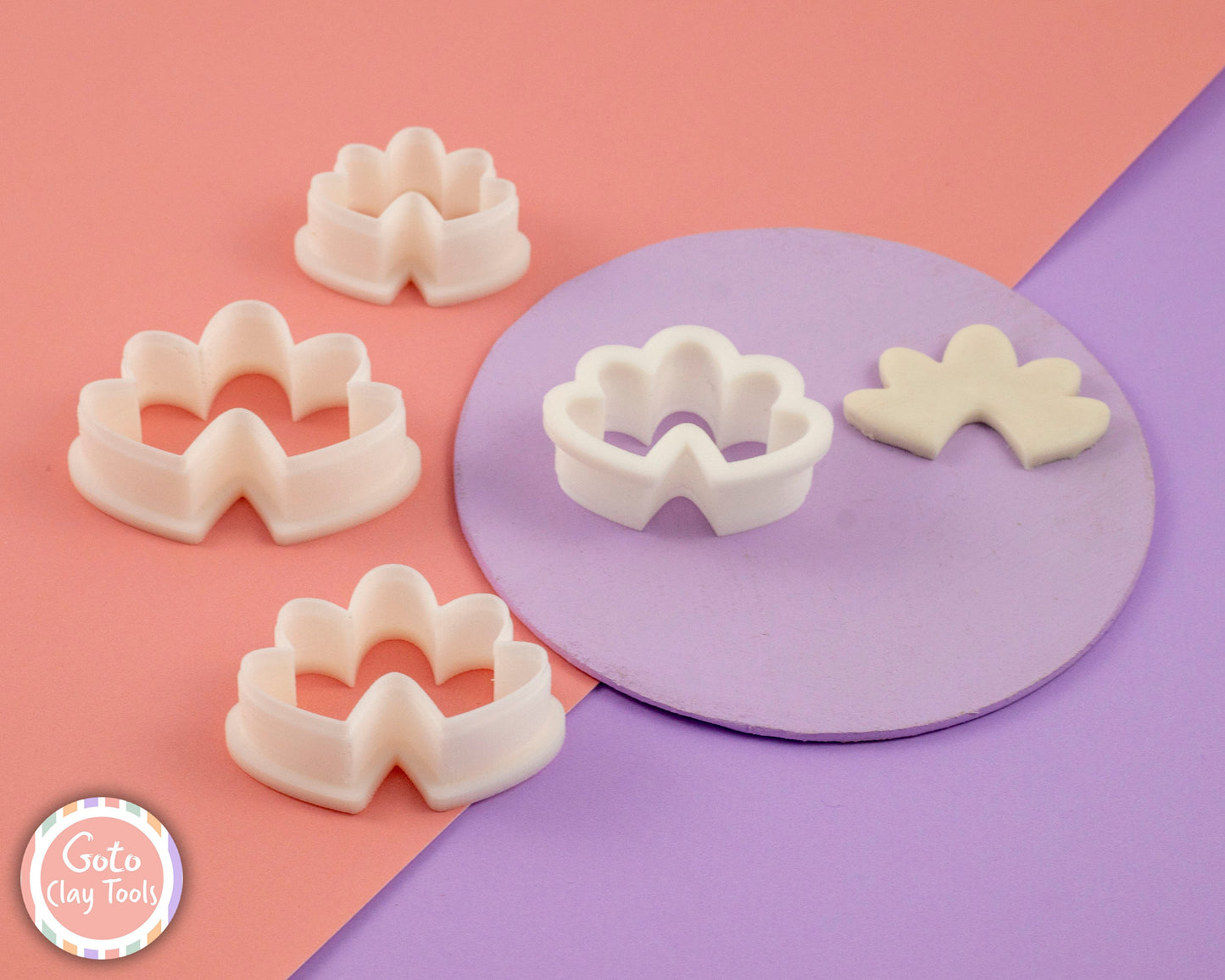 Half flower cutter, Polymer clay cutter, Flower cutter, Clay earring cutters, Mini clay cutter, Polymer clay tools, Cutter set