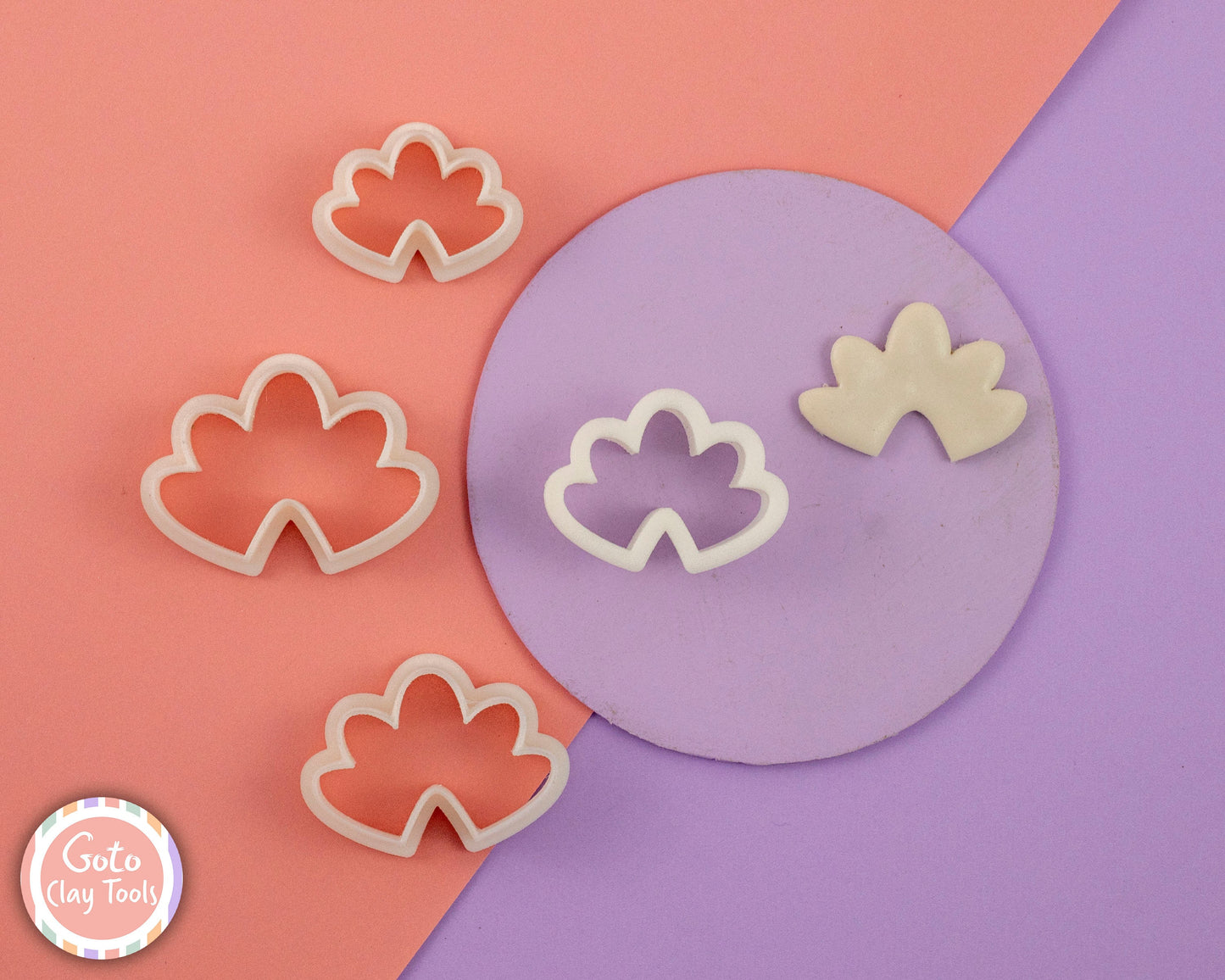 Half flower cutter, Polymer clay cutter, Flower cutter, Clay earring cutters, Mini clay cutter, Polymer clay tools, Cutter set