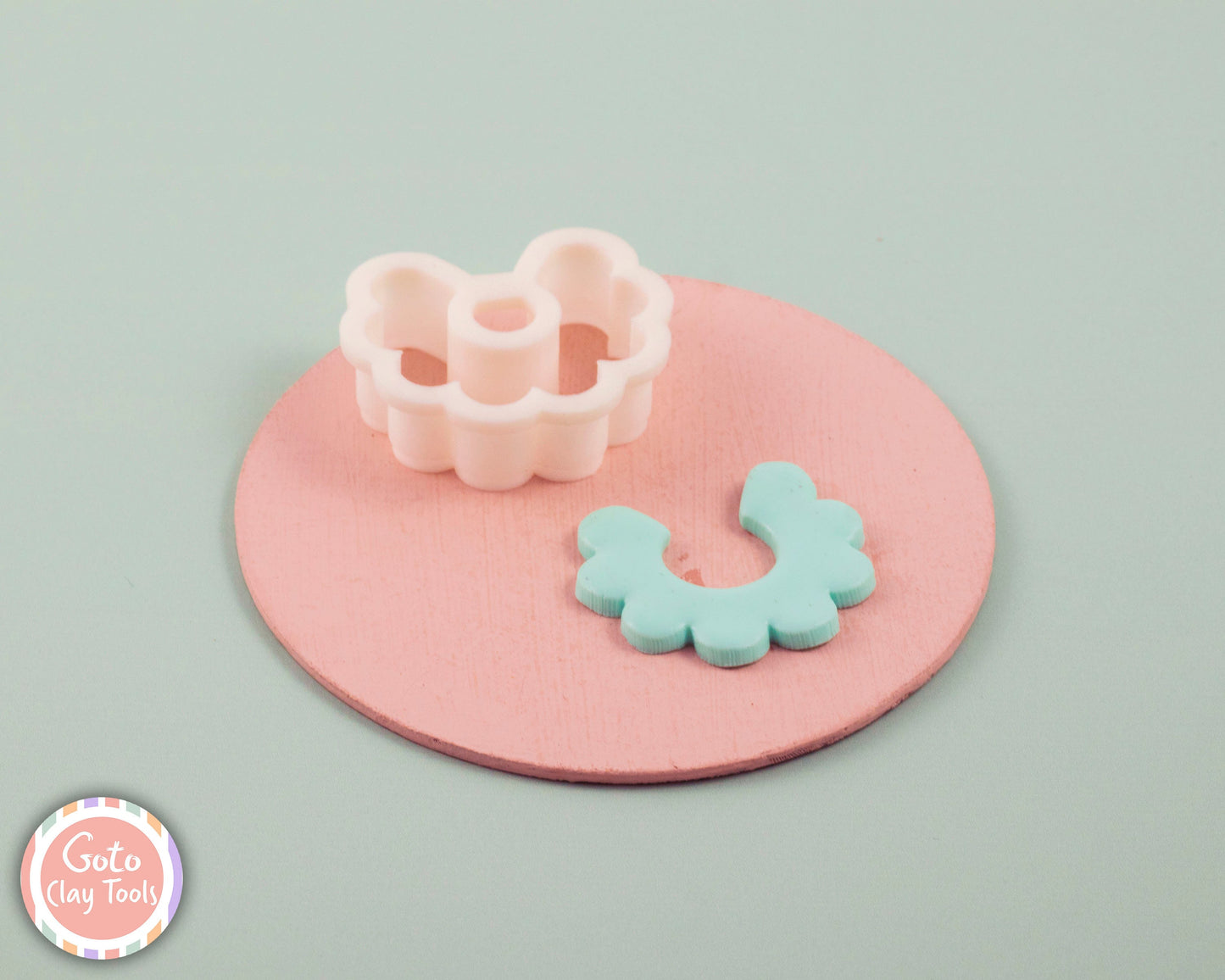 Hoop Flower cutter, Polymer clay cutter, Clay earring cutters, Polymer clay tools, 3D printed cutters