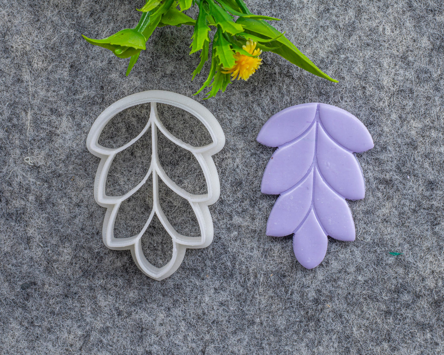 Leaf Embossed Clay Cutter, Polymer clay cutter, Earring cutter