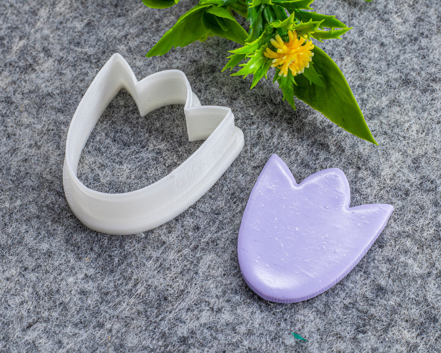 Tulip flower Clay Cutter, Polymer clay cutter, Earring cutter