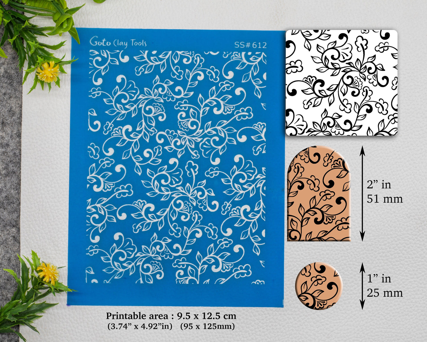 Embroidery Silkscreen for Polymer Clay Earring making, Clay Stencils, Clay Earring Silkscreen, Polymer Clay Supplies SS#612