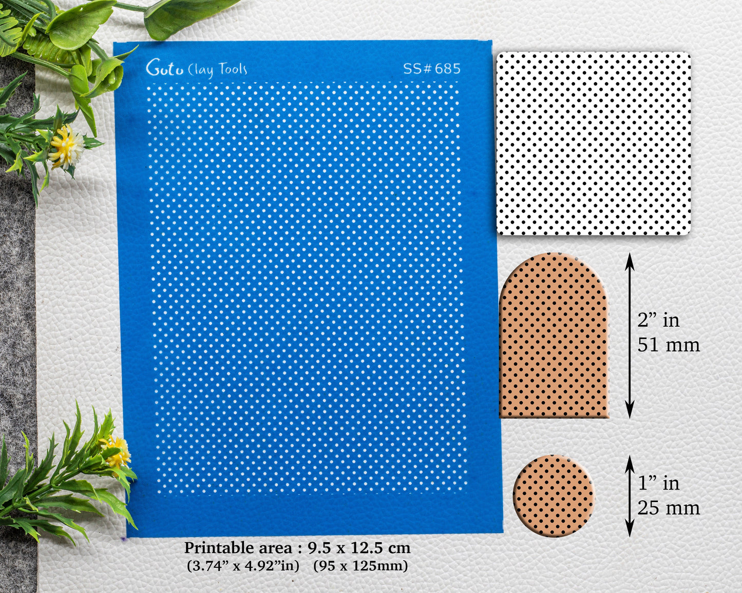 Random Polka Dots Silkscreen for Polymer Clay Earring making, Clay Stencils, Clay Earring Silkscreen, Polymer Clay Supplies