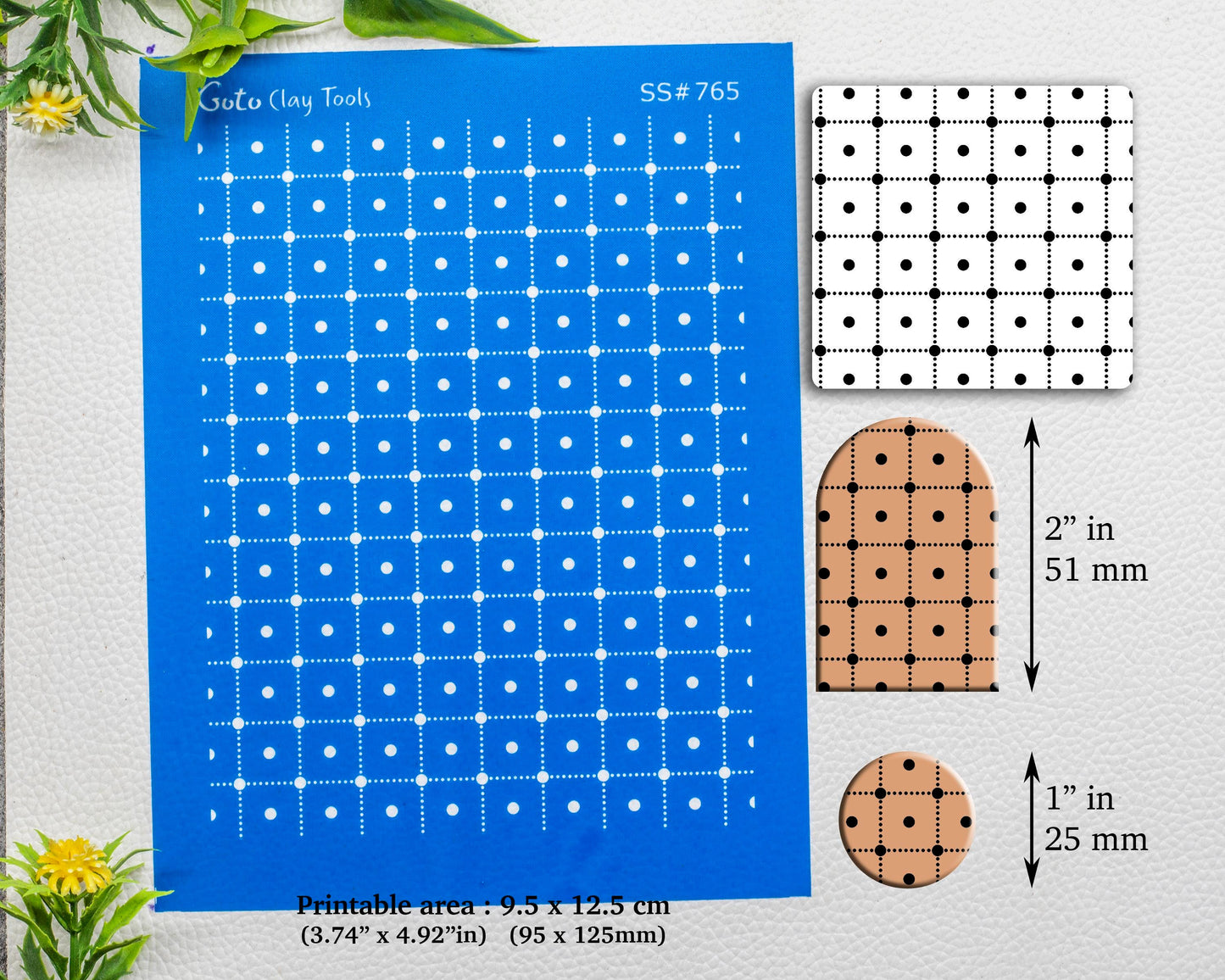 Silkscreen for Polymer Clay Earring making, Clay Stencils, Clay Earring Silkscreen, Polymer Clay Supplies SS#765