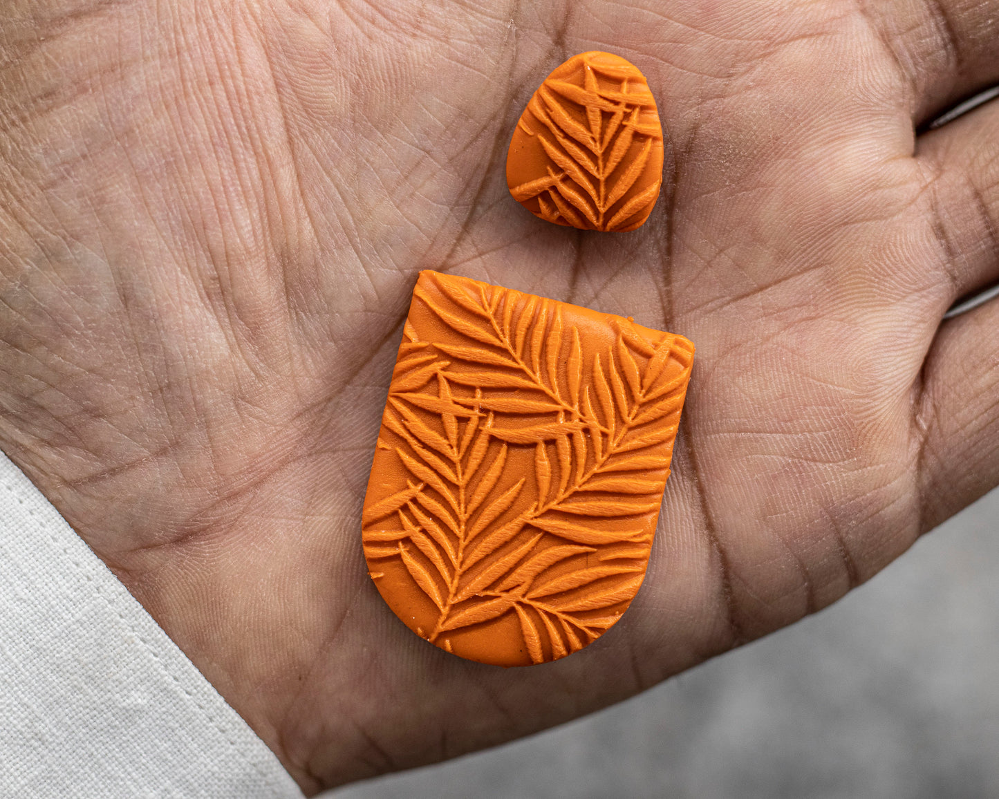 Palm Leaf Texture Mat for Polymer Clay: Rubber Tile Sheet #564