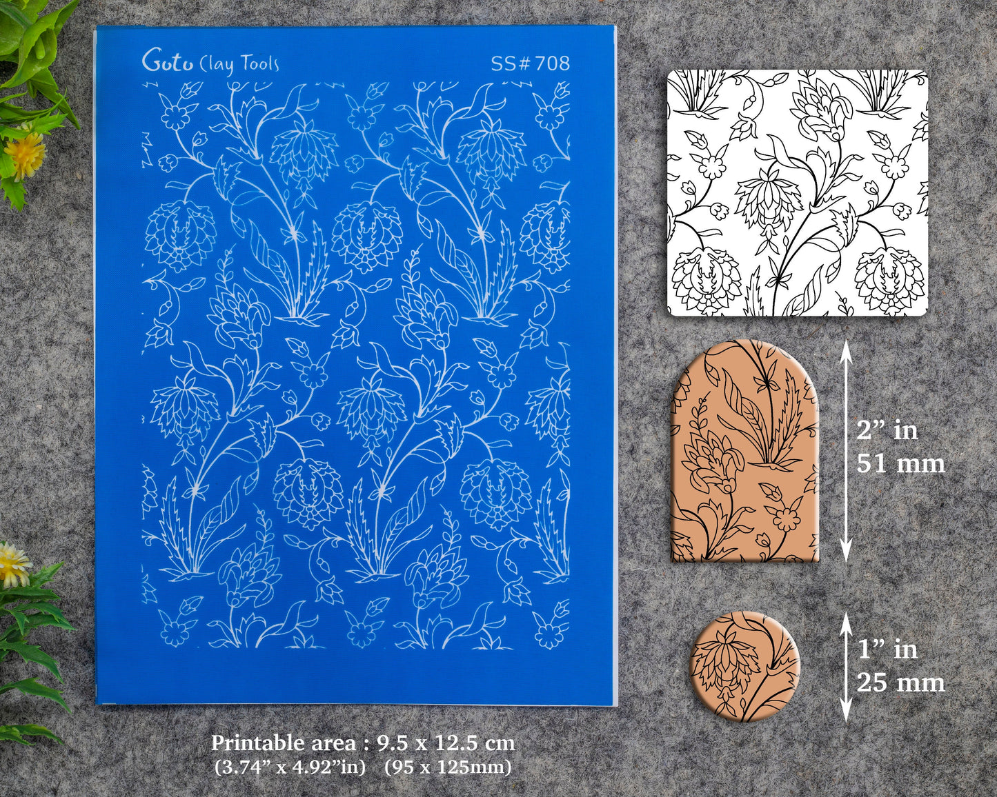 Turkish Ornamental Silkscreen for Polymer Clay Earring making, Clay Stencils, Clay Earring Silkscreen, Polymer Clay Supplies SS#708