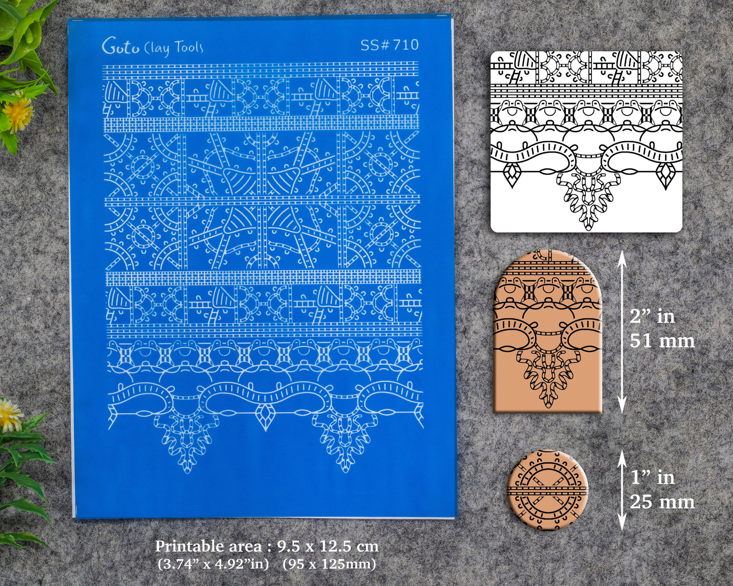 Crochet lace Silkscreen for Polymer Clay Earring making, Clay Stencils, Clay Earring Silkscreen, Polymer Clay Supplies SS#710