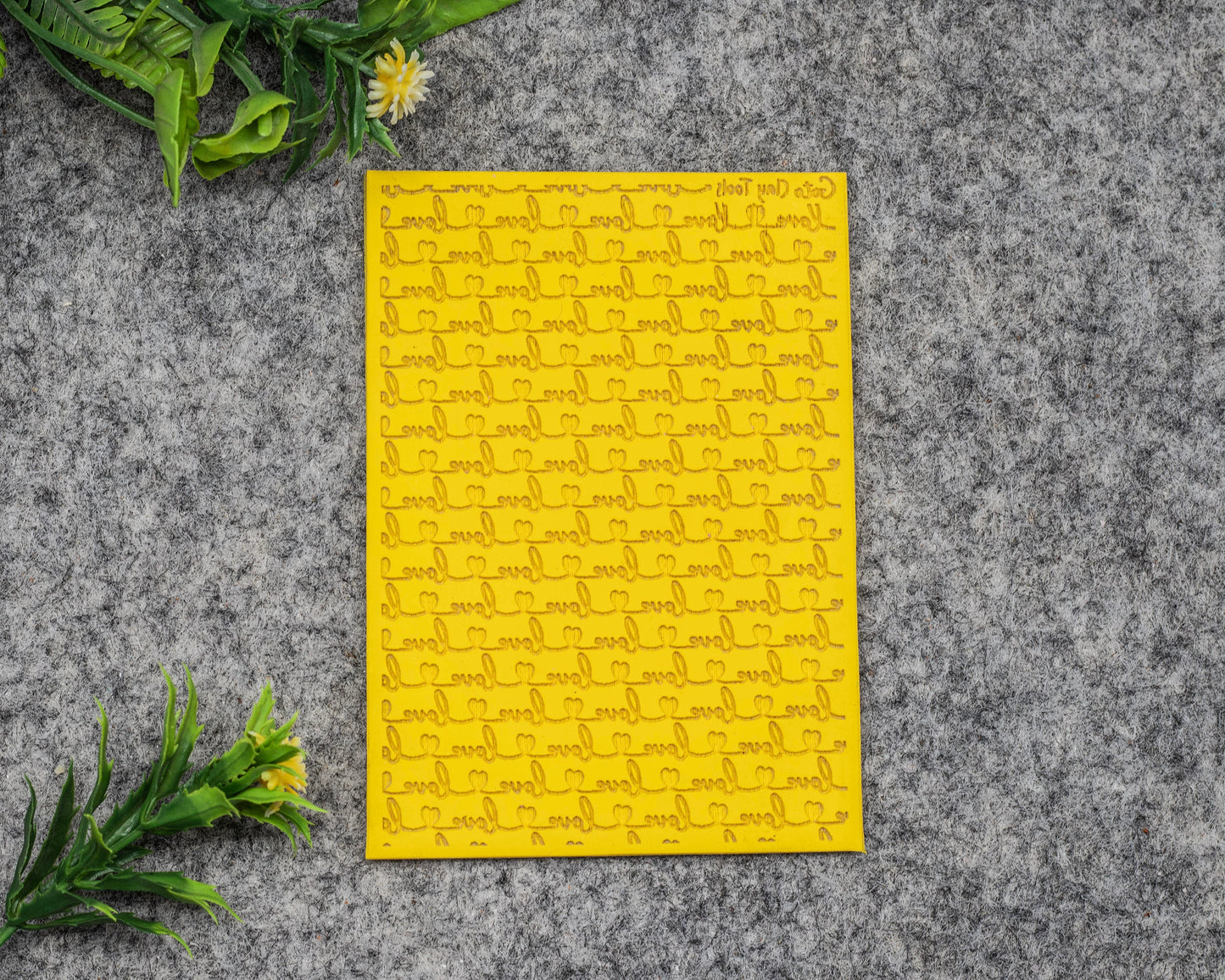 Valentine LOVE Rubber Texture Mat for Polymer Clay (74mm x 105mm)