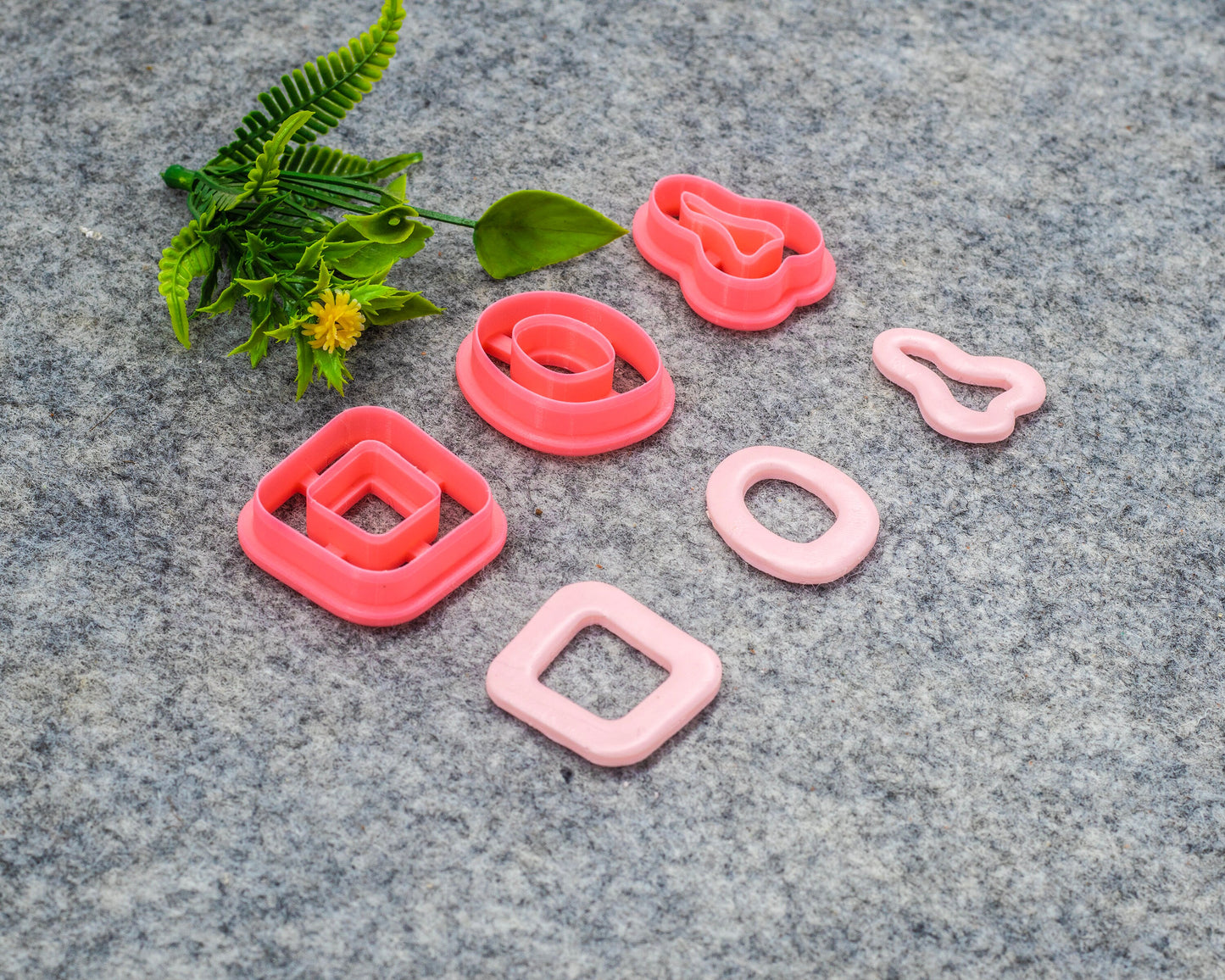 Organic shape Polymer clay cutter, Clay earring cutters, Polymer clay tools, 3D printed cutters #609