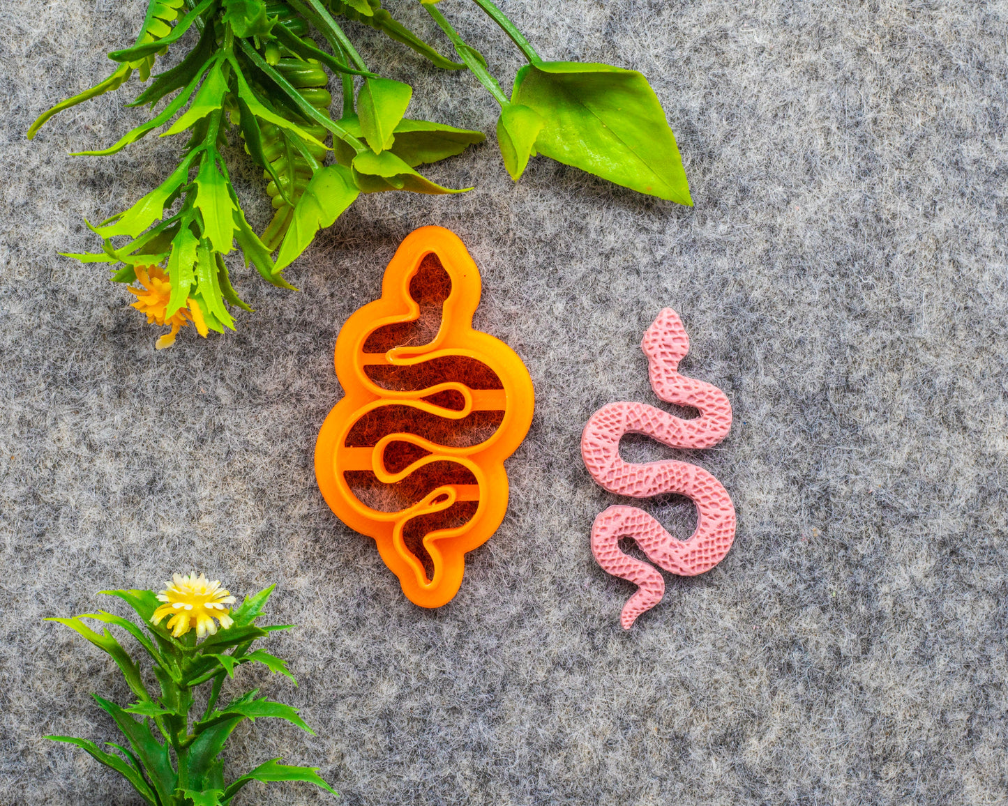 Snake shape Polymer clay cutter, boho snake Clay earring cutters, Polymer clay tools, 3D printed cutters #616