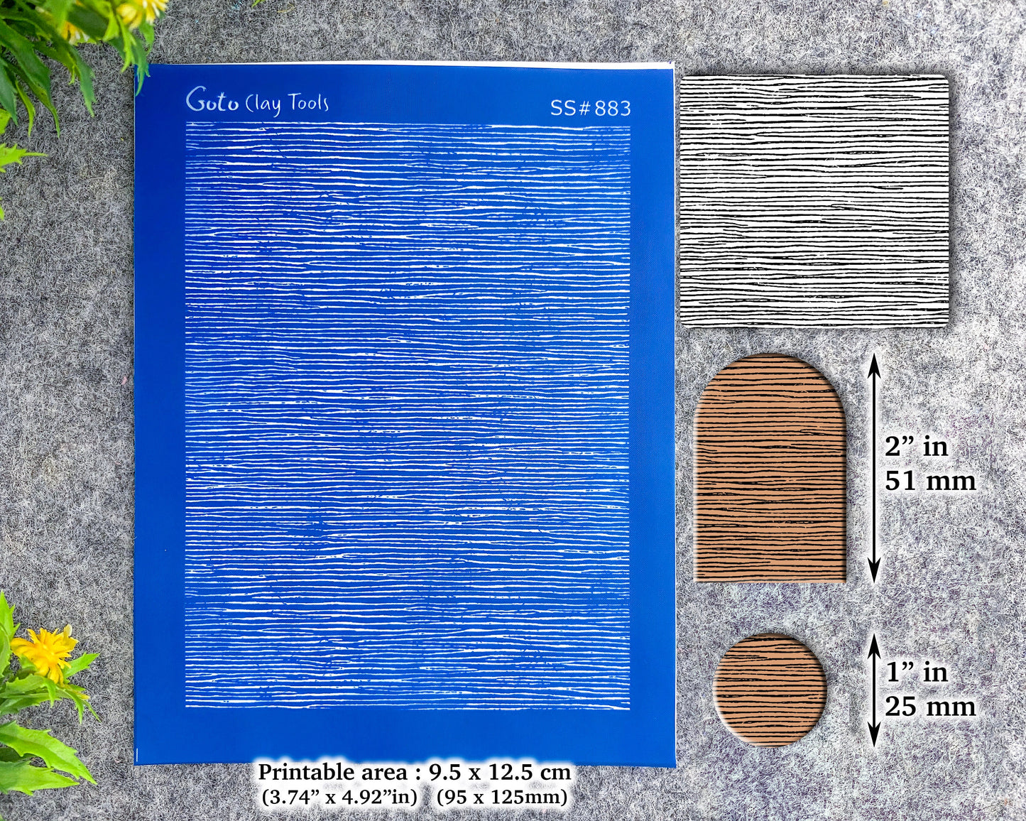 Grunge line Silkscreen for Polymer Clay Earring making, Clay Stencils, Clay Earring Silkscreen, Polymer Clay Supplies SS#883