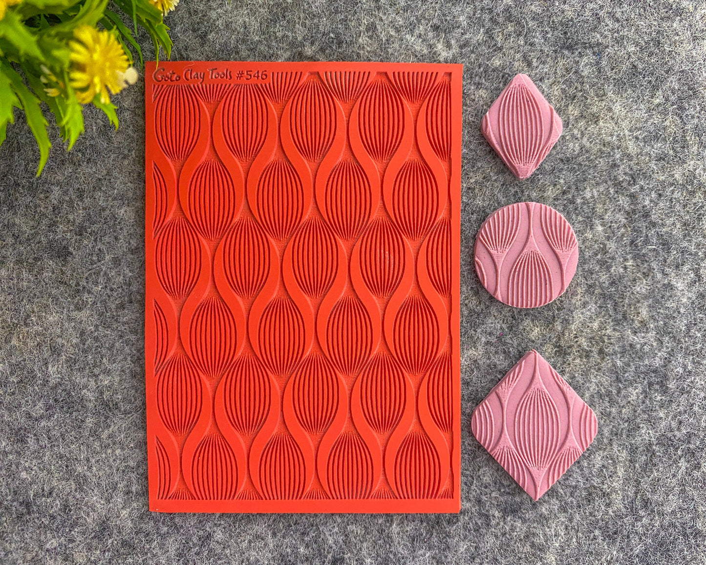 Deco Leaf Rubber Texture Mat for Polymer Clay (#546)