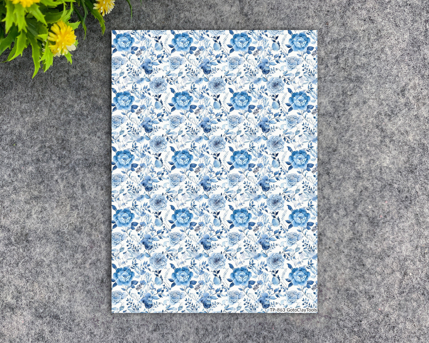 Transfer paper for polymer clay, Watercolor flowers, water soluble transfer paper, polymer clay image transfers, magic transfer paper #863
