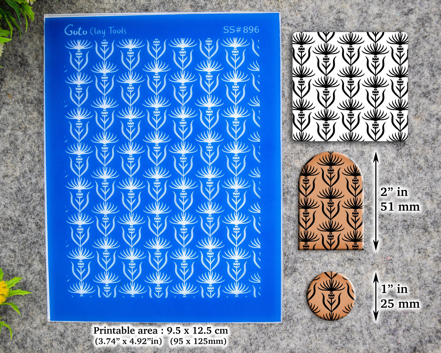 Ornamental Silkscreen for Polymer Clay Earring making, Clay Stencils, Clay Earring Silkscreen, Polymer Clay Supplies SS#896