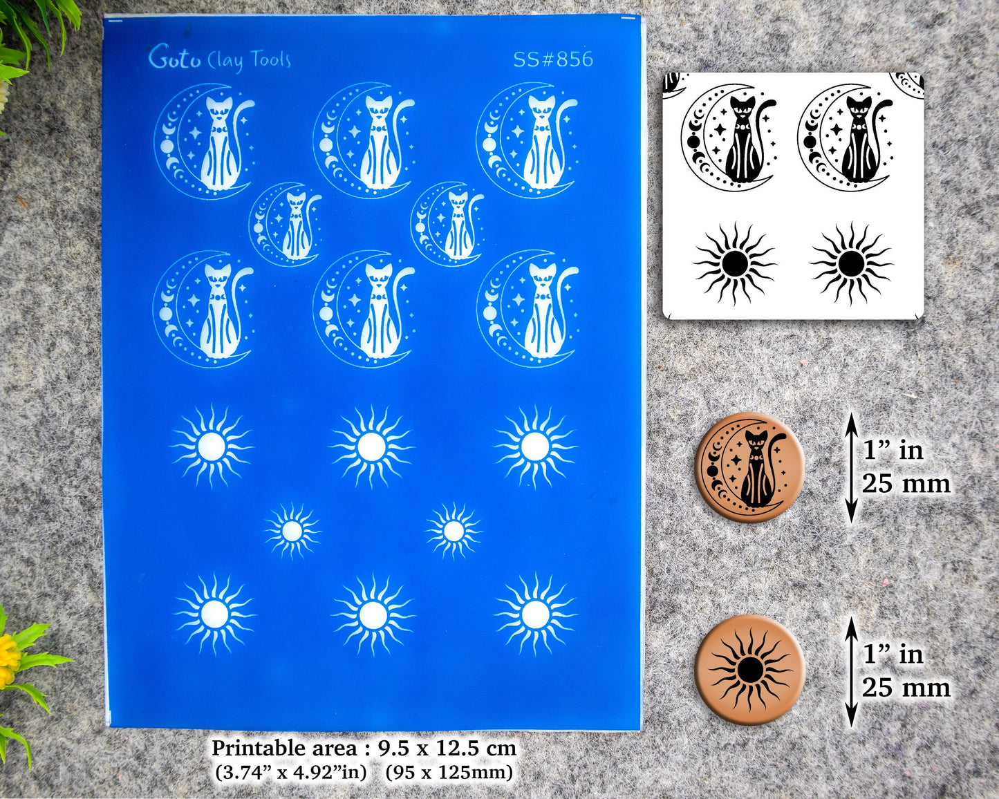 Esoteric Silkscreen for Polymer Clay Earring making, Clay Stencils, Clay Earring Silkscreen, Polymer Clay Supplies SS#856