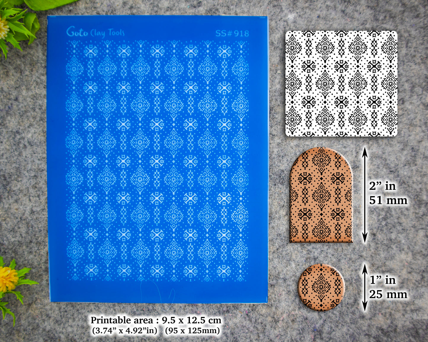 Indian Tribal Silkscreen for Polymer Clay Earring making, Clay Stencils, Clay Earring Silkscreen, Polymer Clay Supplies SS#918