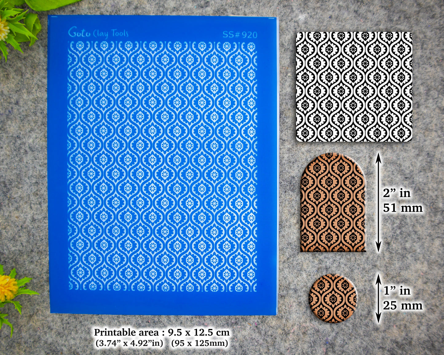 Indian Silkscreen for Polymer Clay Earring making, Clay Stencils, Clay Earring Silkscreen, Polymer Clay Supplies SS#920