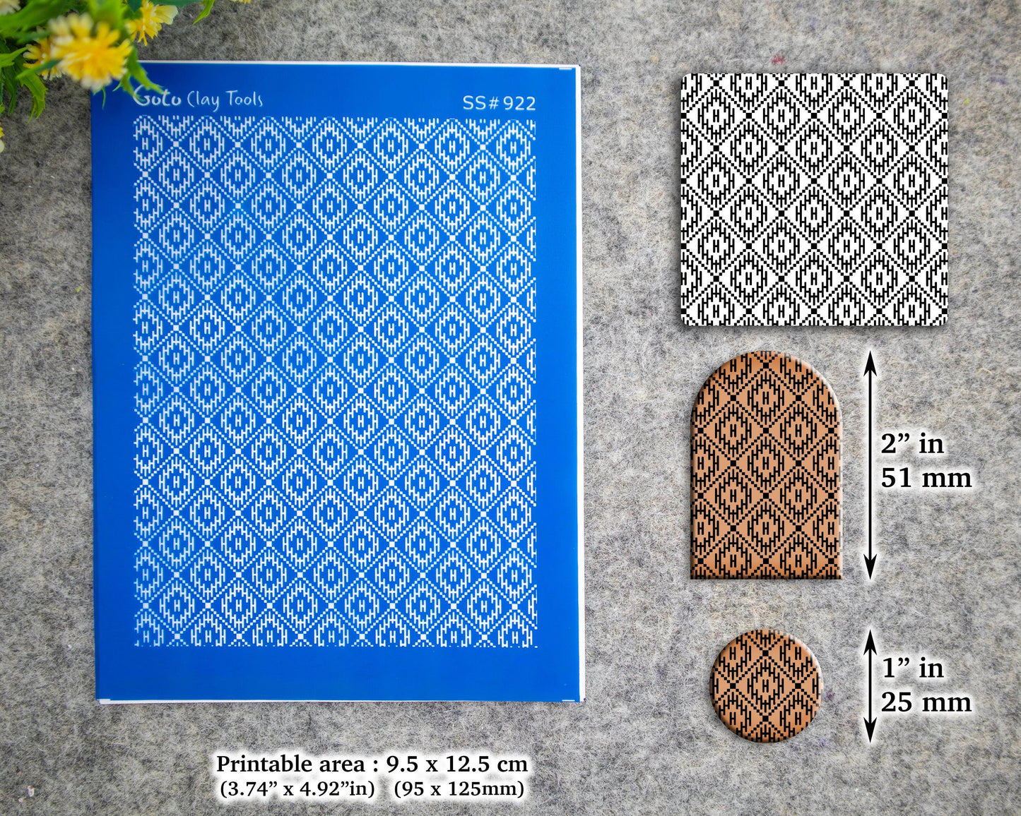 Indian style Silkscreen for Polymer Clay Earring making, Clay Stencils, Clay Earring Silkscreen, Polymer Clay Supplies SS#922