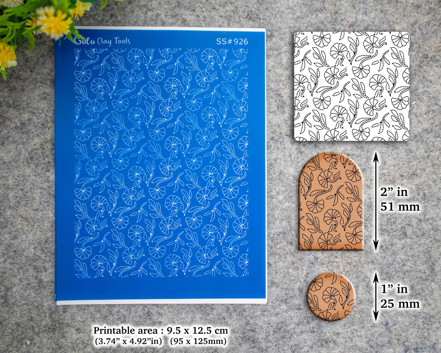 Indian style Silkscreen for Polymer Clay Earring making, Clay Stencils, Clay Earring Silkscreen, Polymer Clay Supplies SS#926