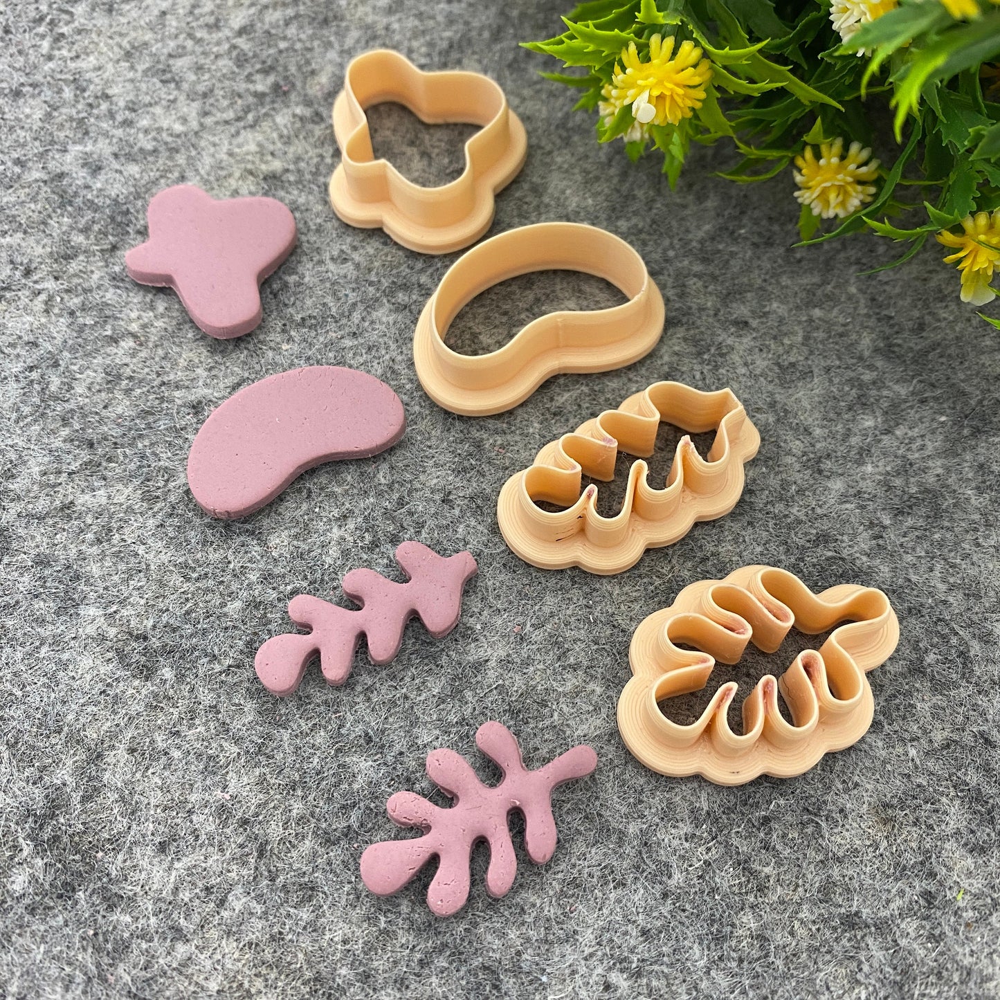 Organic shape dangle clay cutter, earring polymer clay cutter, long dangle jewellery cutter, Organic cutter Polymer clay tools #669