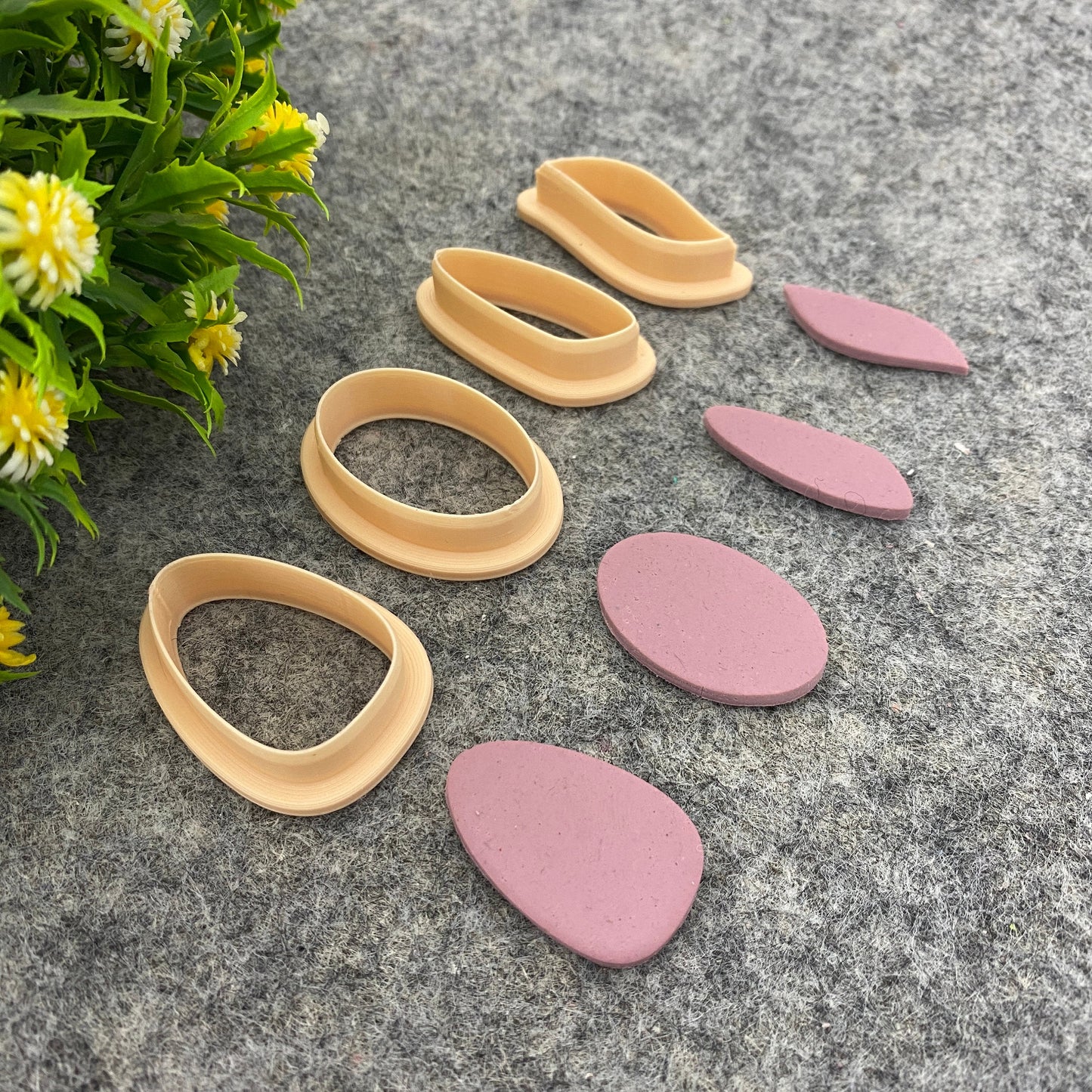 Organic shape clay cutter, earring polymer clay cutter, Drop shape, Oval dangle jewellery cutter, Organic cutter Polymer clay tools #661