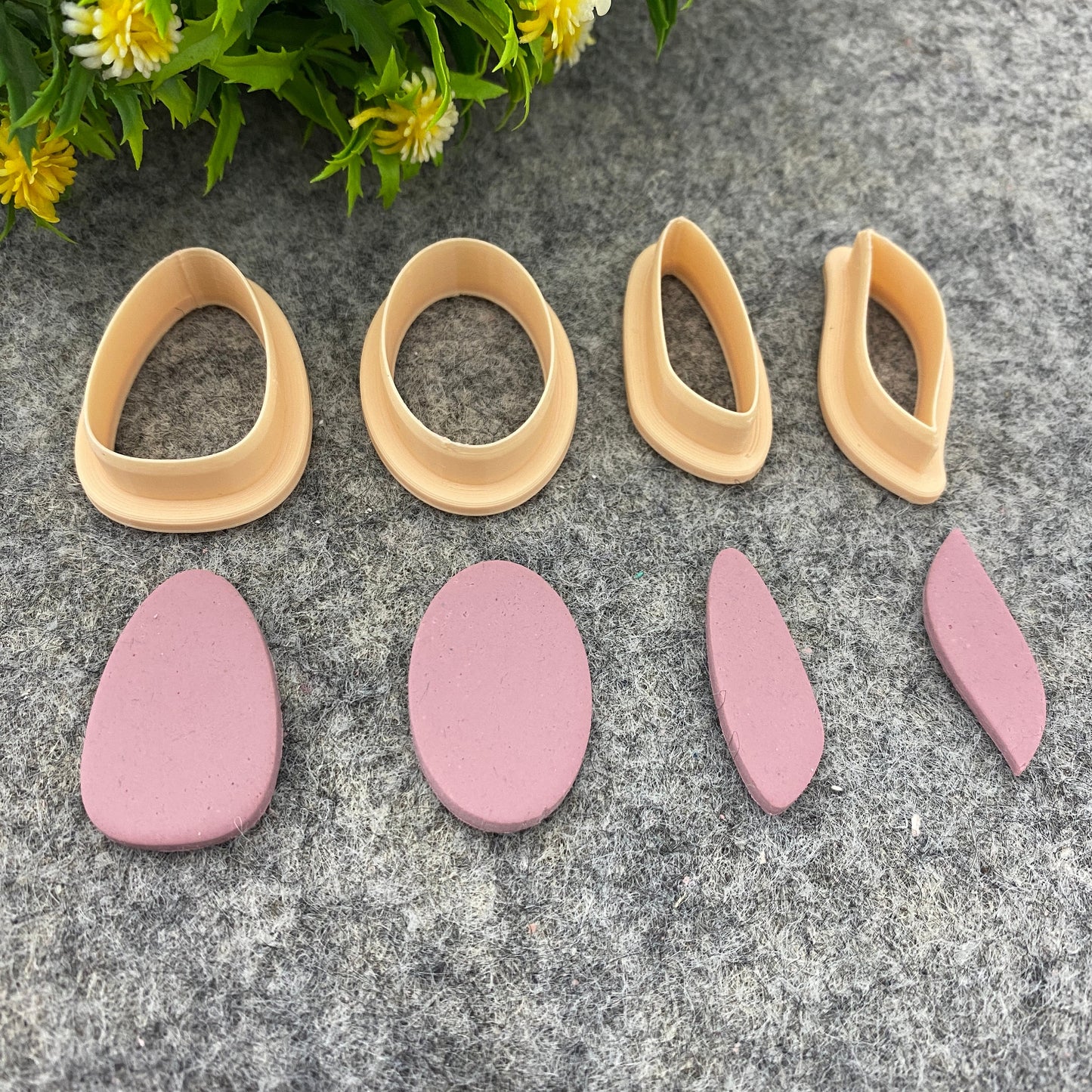 Organic shape clay cutter, earring polymer clay cutter, Drop shape, Oval dangle jewellery cutter, Organic cutter Polymer clay tools #661