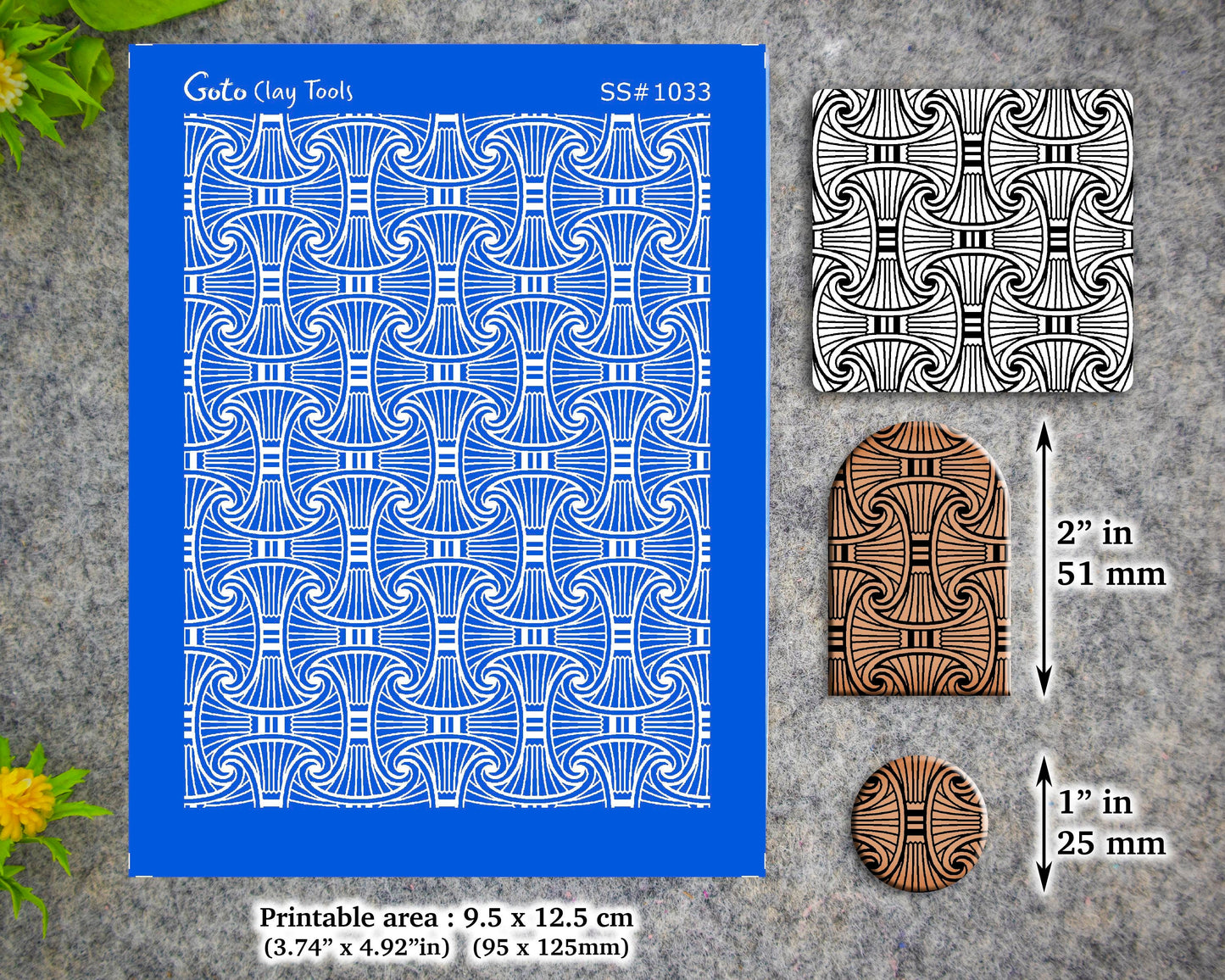 Art deco Silkscreen for Polymer Clay Earring making, Clay Stencils, Clay Earring Silkscreen, Polymer Clay Supplies SS#1033