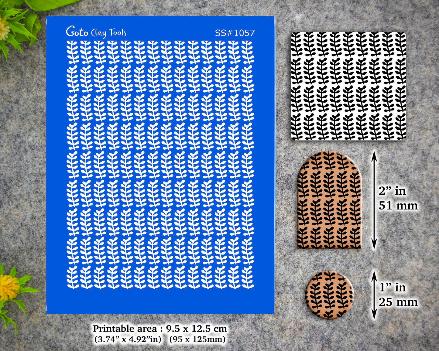 African Style Silkscreen for Polymer Clay Earring making, Clay Stencils, Clay Earring Silkscreen, Polymer Clay Supplies SS#1057