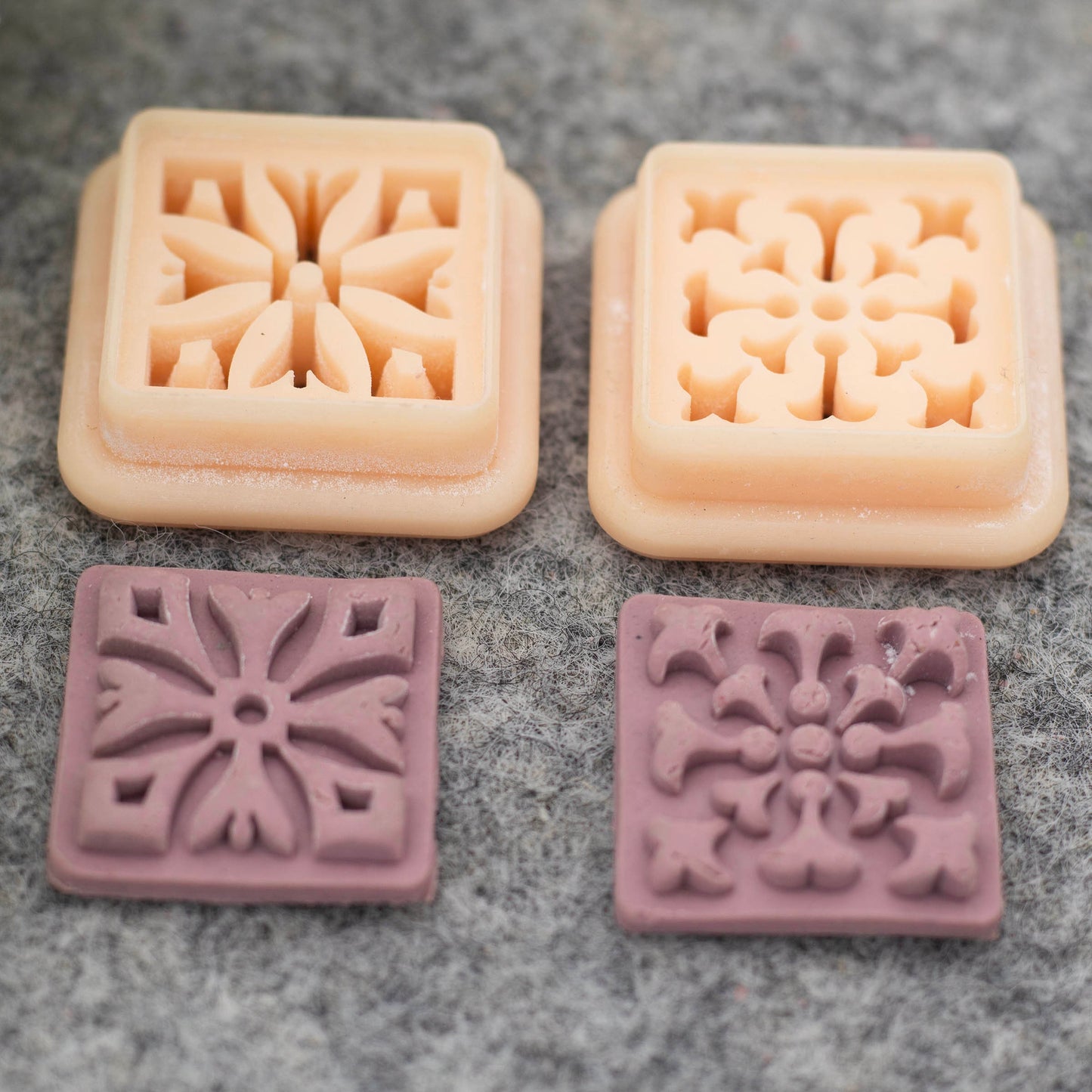 Symmetrical embossed clay cutter, polymer clay cutter for earring making #686-SET-1