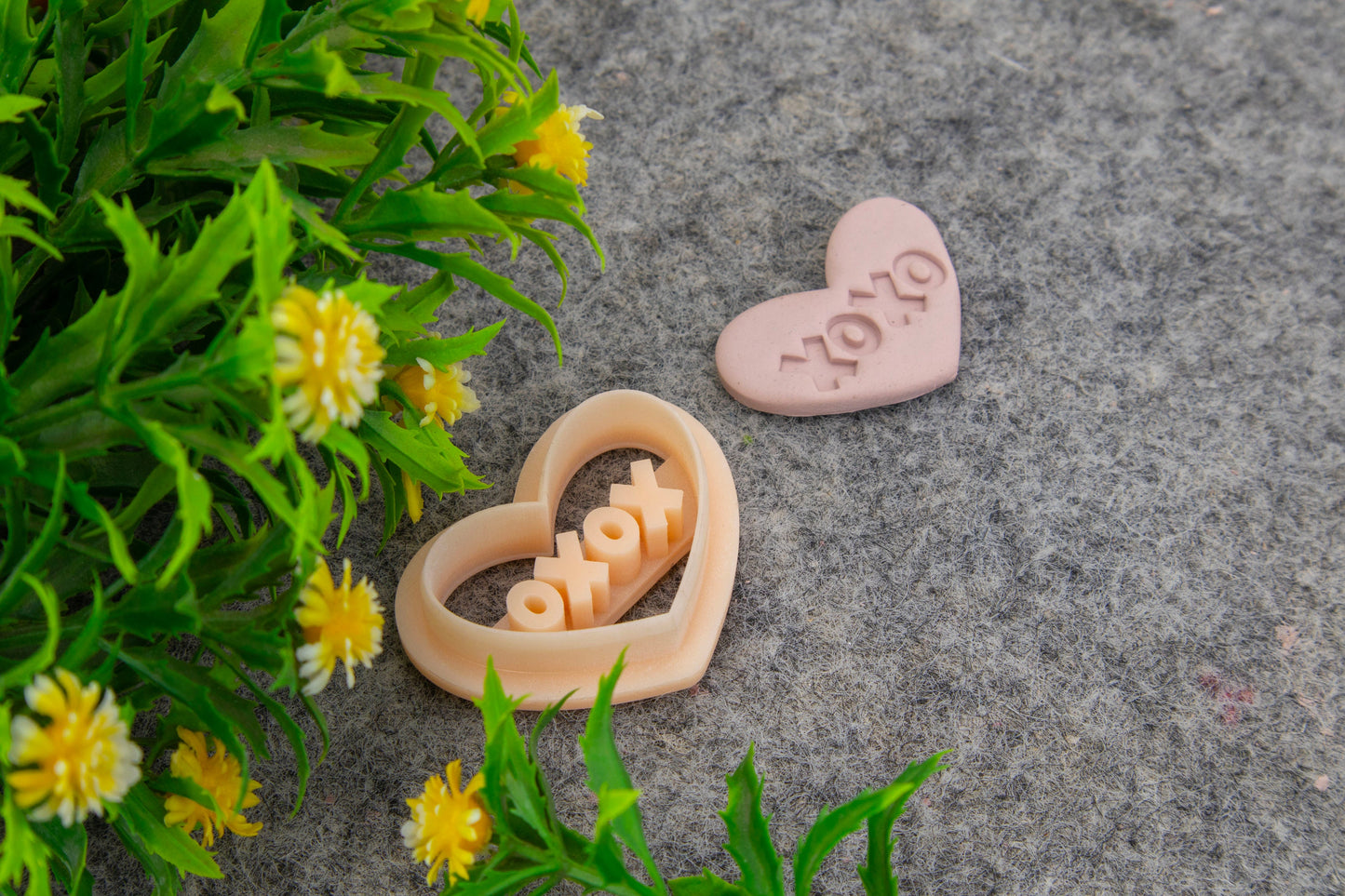 Valentine XOXO embossed clay cutter, polymer clay cutter for earring making #703