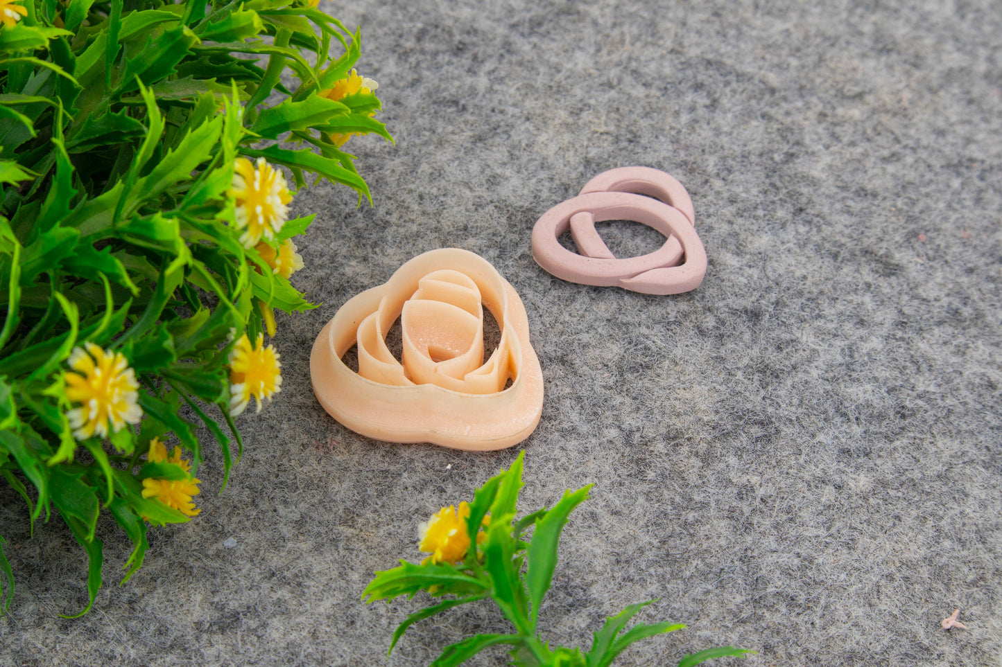 Valentine love pattern embossed clay cutter, polymer clay cutter for earring making #689