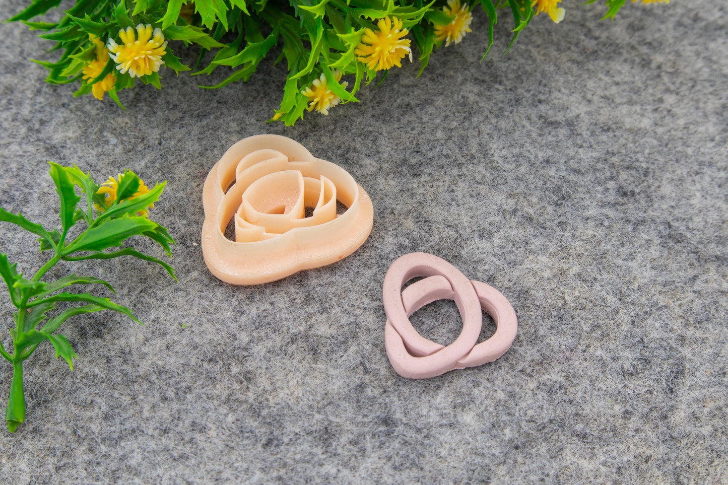 Valentine love pattern embossed clay cutter, polymer clay cutter for earring making #689