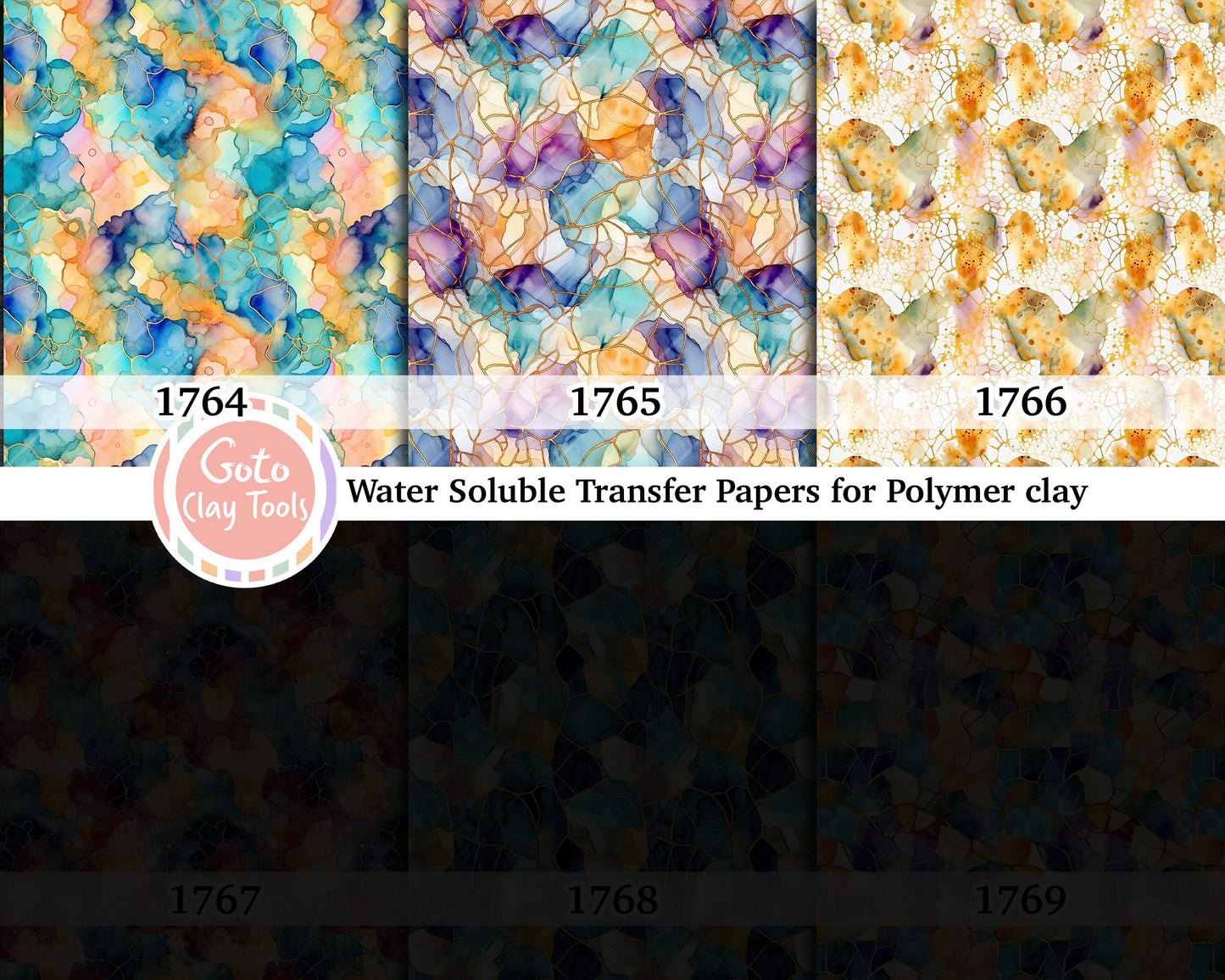 Water soluble Transfer paper for polymer clay, Watercolor stained glass, polymer clay image transfers, magic transfer paper