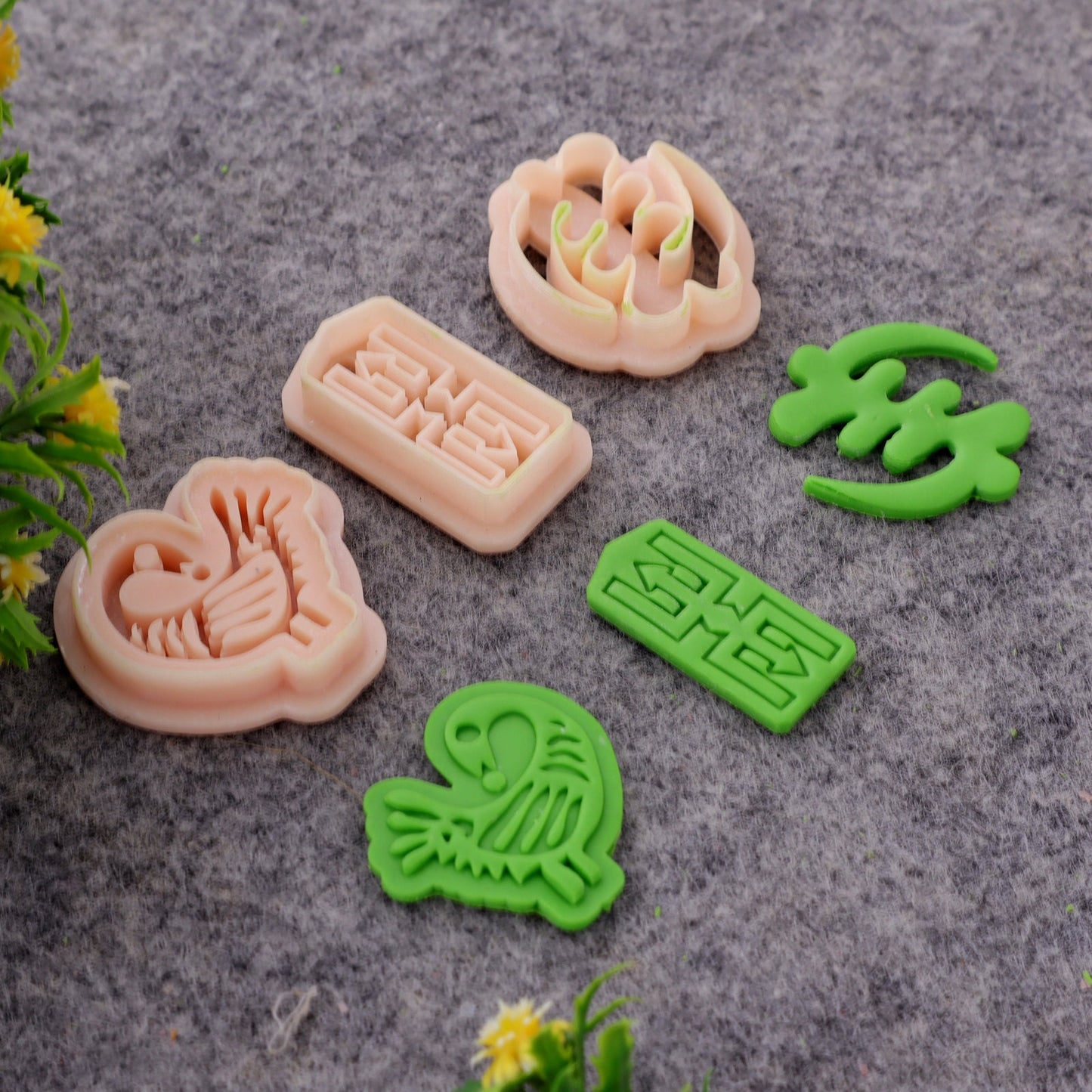 Adinkra symbol clay cutter, earring polymer clay cutter, Sankofa symbol cutter, Gye nyame symbol cutter Polymer clay tools #710-set-5