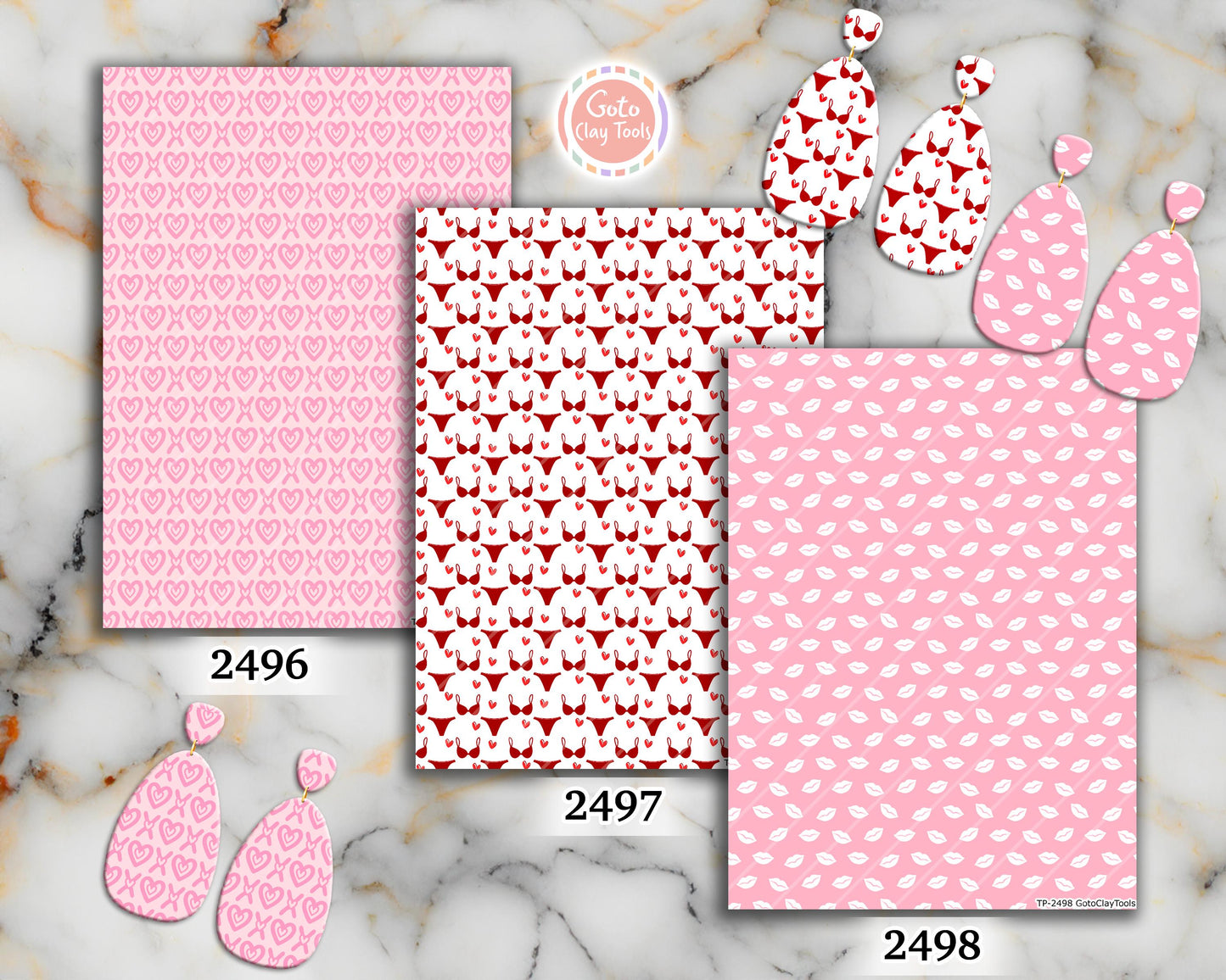 Romantic Polymer Clay Transfer Sheet, Clay Transfer Paper, Valentine Clay transfer, polymer clay image transfers, magic transfer paper