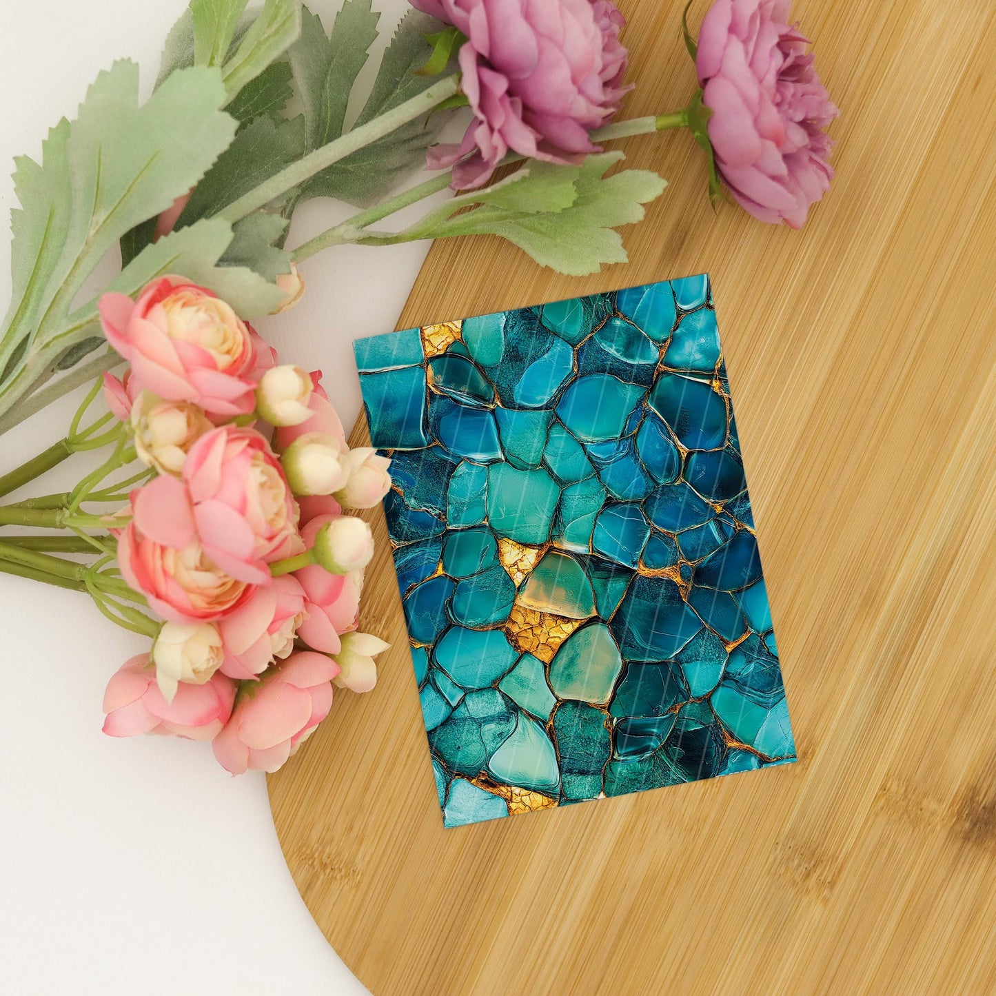 Transfer paper for polymer clay, Green Stained Glass, Clay water soluble transfer paper, Clay Transfers, Clay Transfer sheets