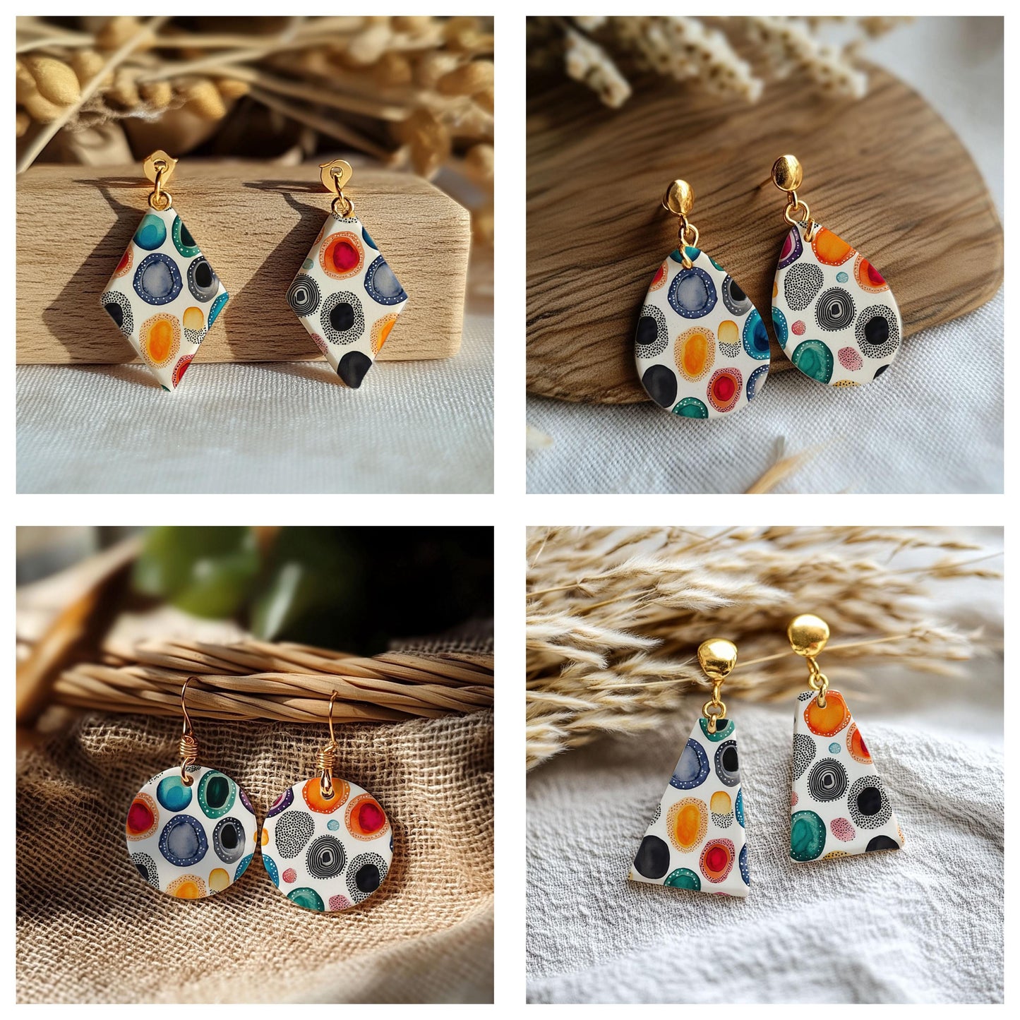 Gemstoen Splash Transfer paper for polymer Clay Earring Making - Water Soluble Transfer Sheet 4x5.5 in #TP26-10