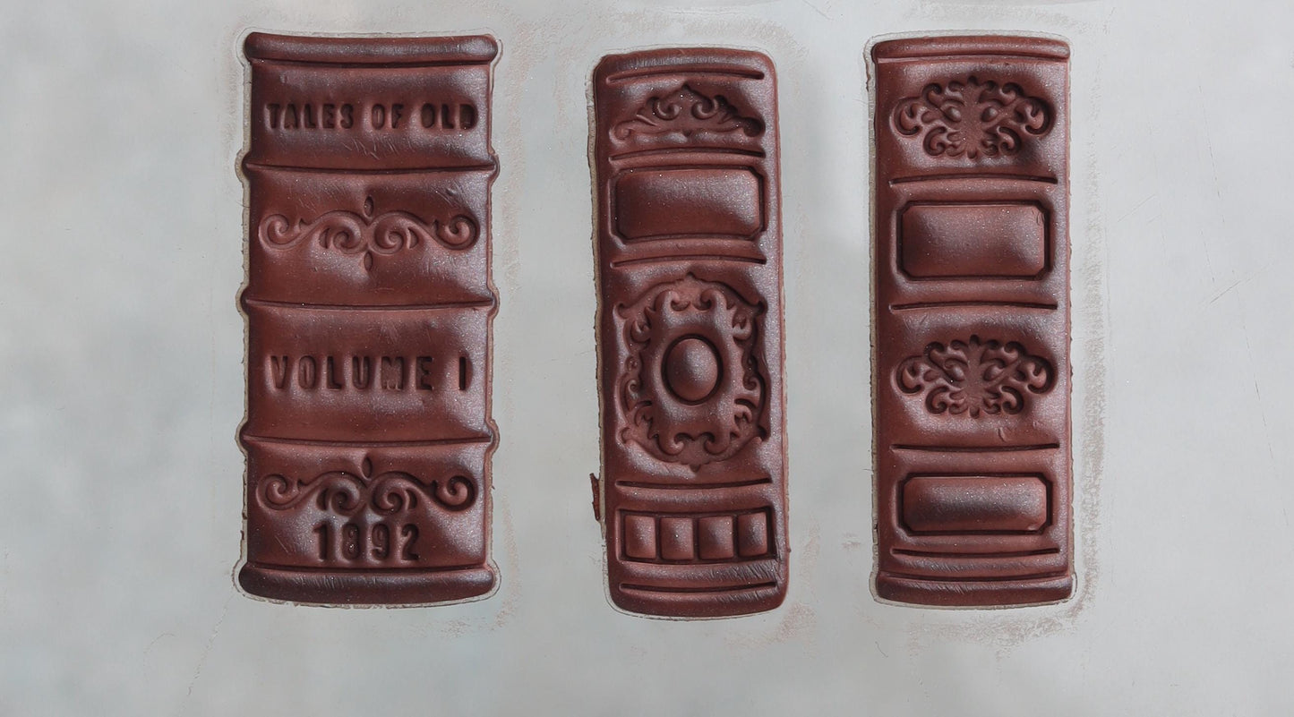 Vintage Book Spine Clay Cutter for Polymer Clay - 38mm