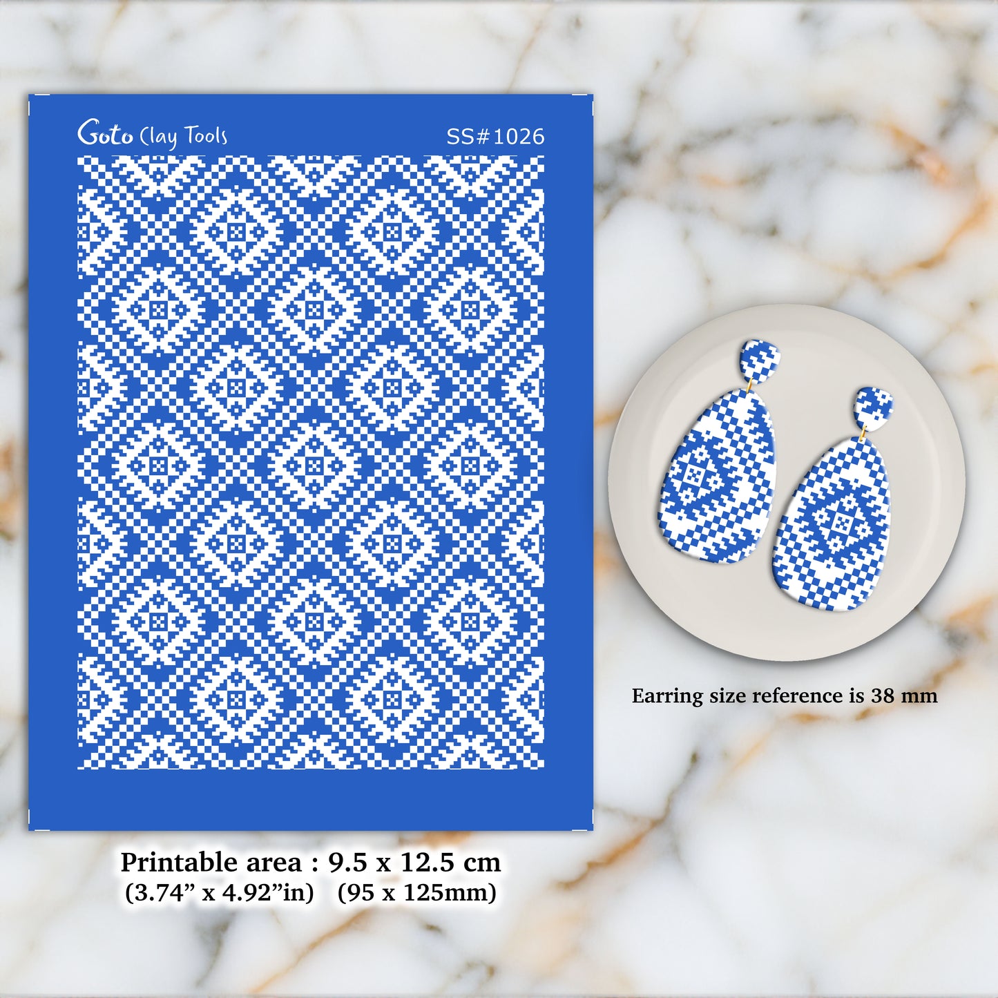 Christmas knit Silkscreen for Polymer Clay Earring making, Clay Stencils, Clay Earring Silkscreen, Polymer Clay Supplies  SS#1026
