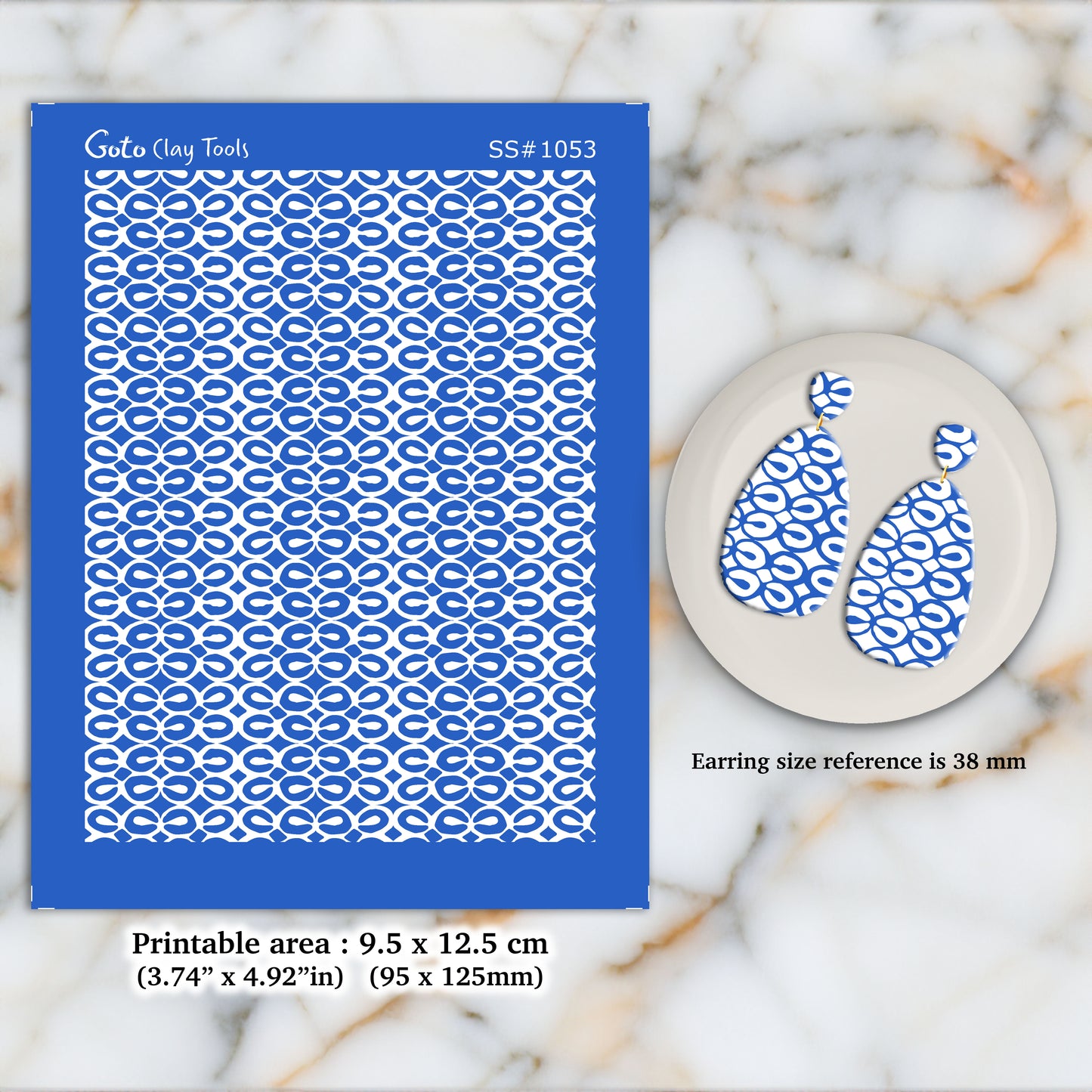 African Style Silkscreen for Polymer Clay Earring making, Clay Stencils, Clay Earring Silkscreen, Polymer Clay Supplies SS#1053