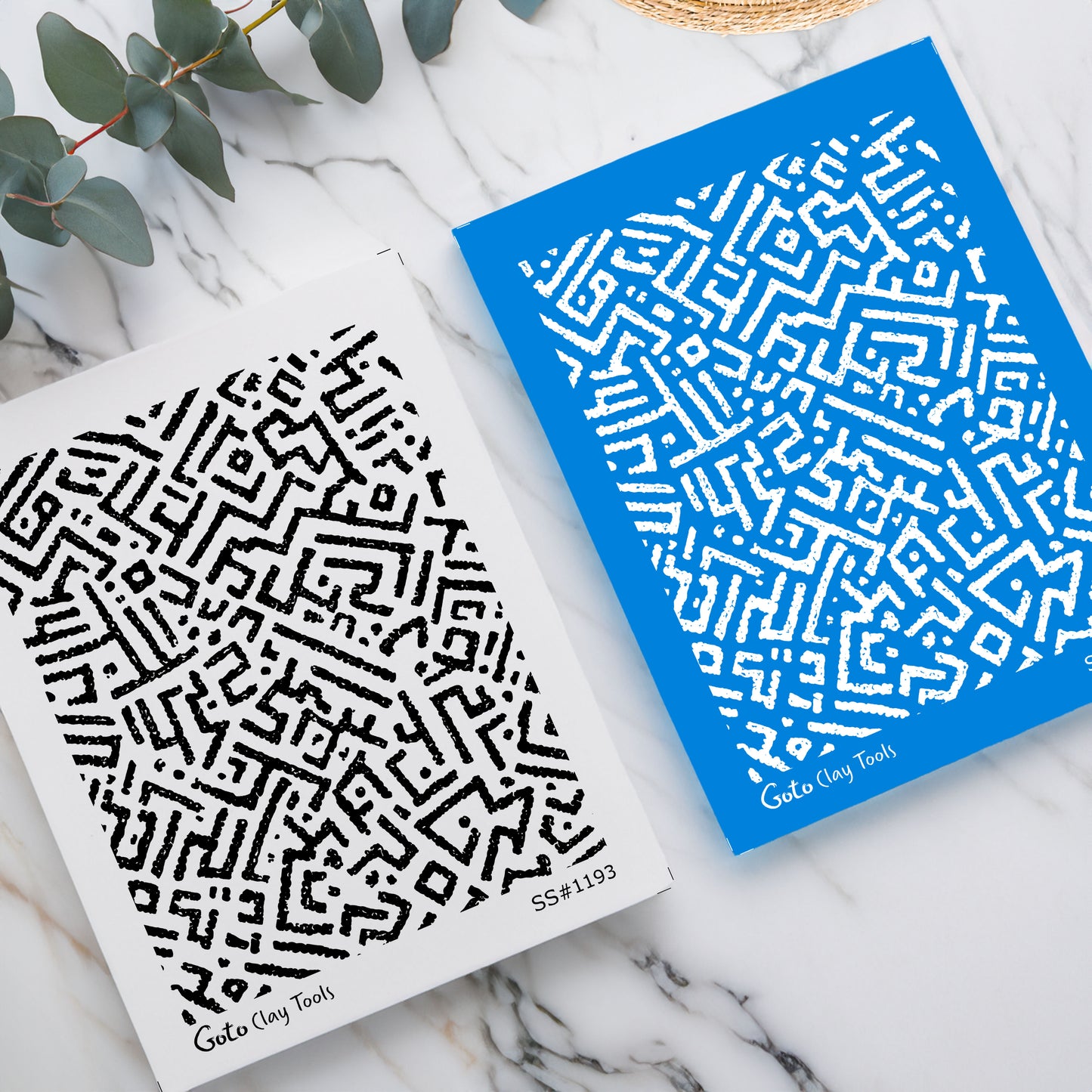 Abstract Geometric Maze Silk Screens for Polymer Clay | Tribal Line Art Patterns | 9.5 x 12.5 cm Printable Silkscreens #SS26-1