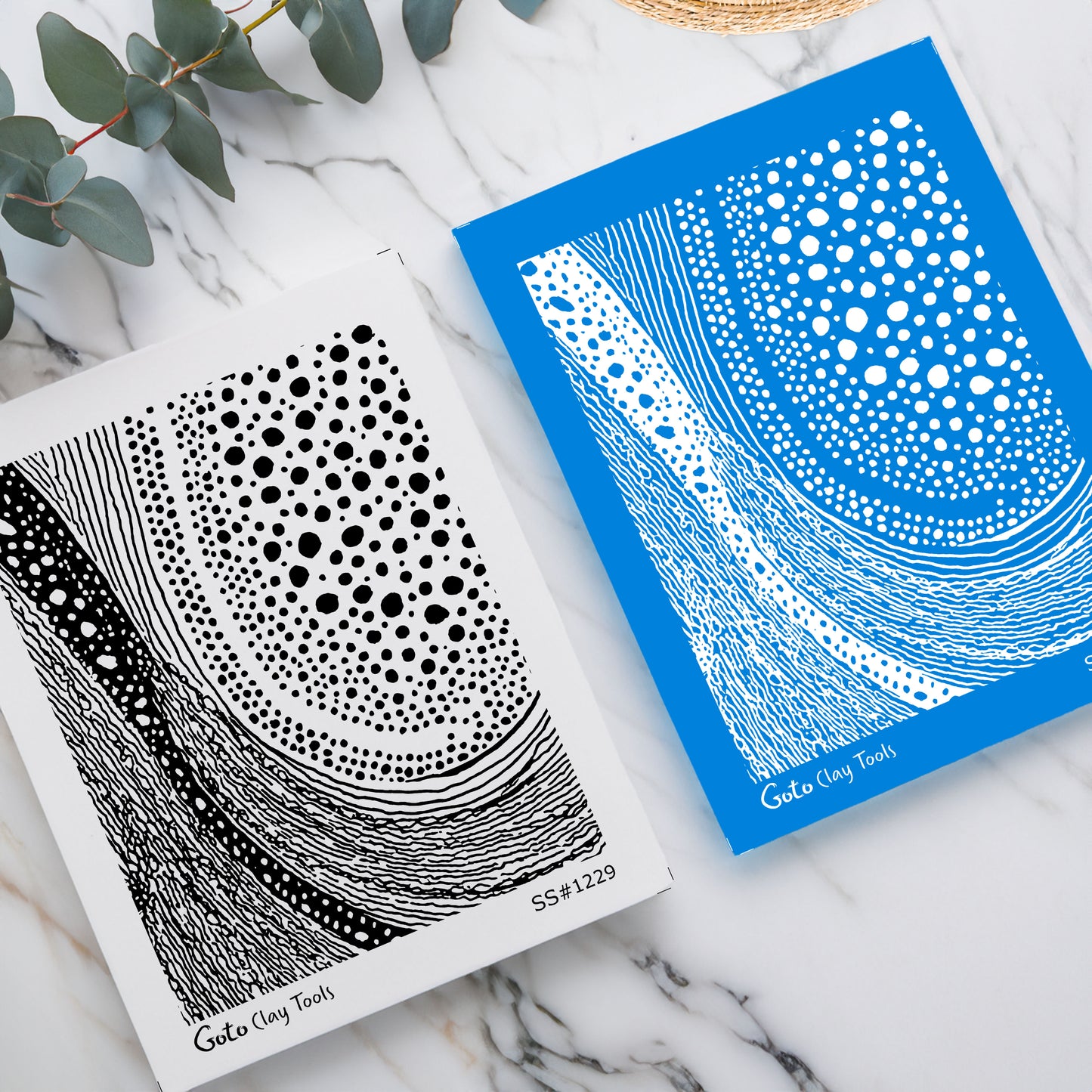 Organic Wave & Flowing Line Silkscreen for Polymer Clay | Abstract Landscape Dot Texture Print Screen 9.5×12.5 cm #SS26-13