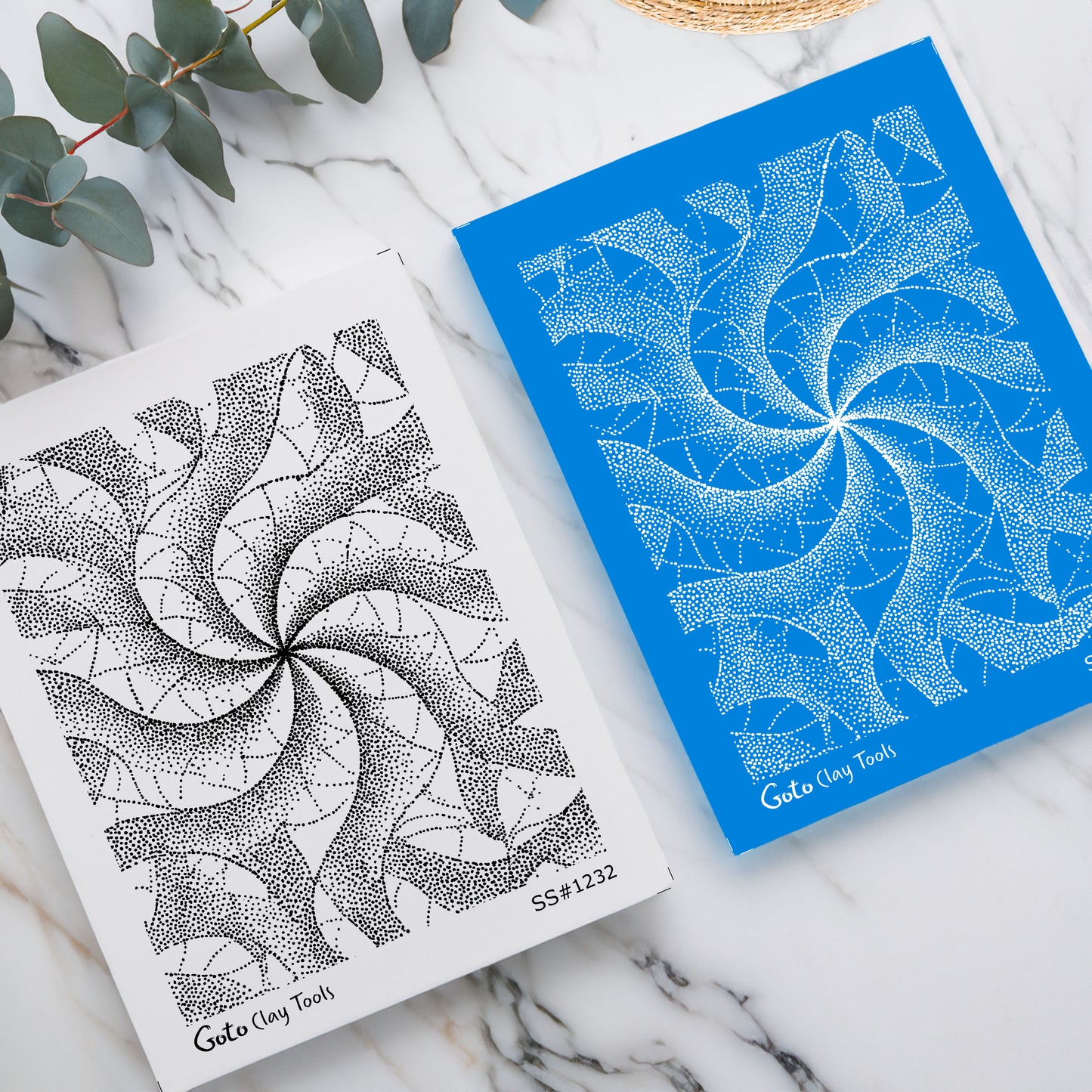 Radiating Spiral & Organic Flow Silkscreen for Polymer Clay | Abstract Burst Line Texture Print Screen 9.5×12.5 cm #SS26-14