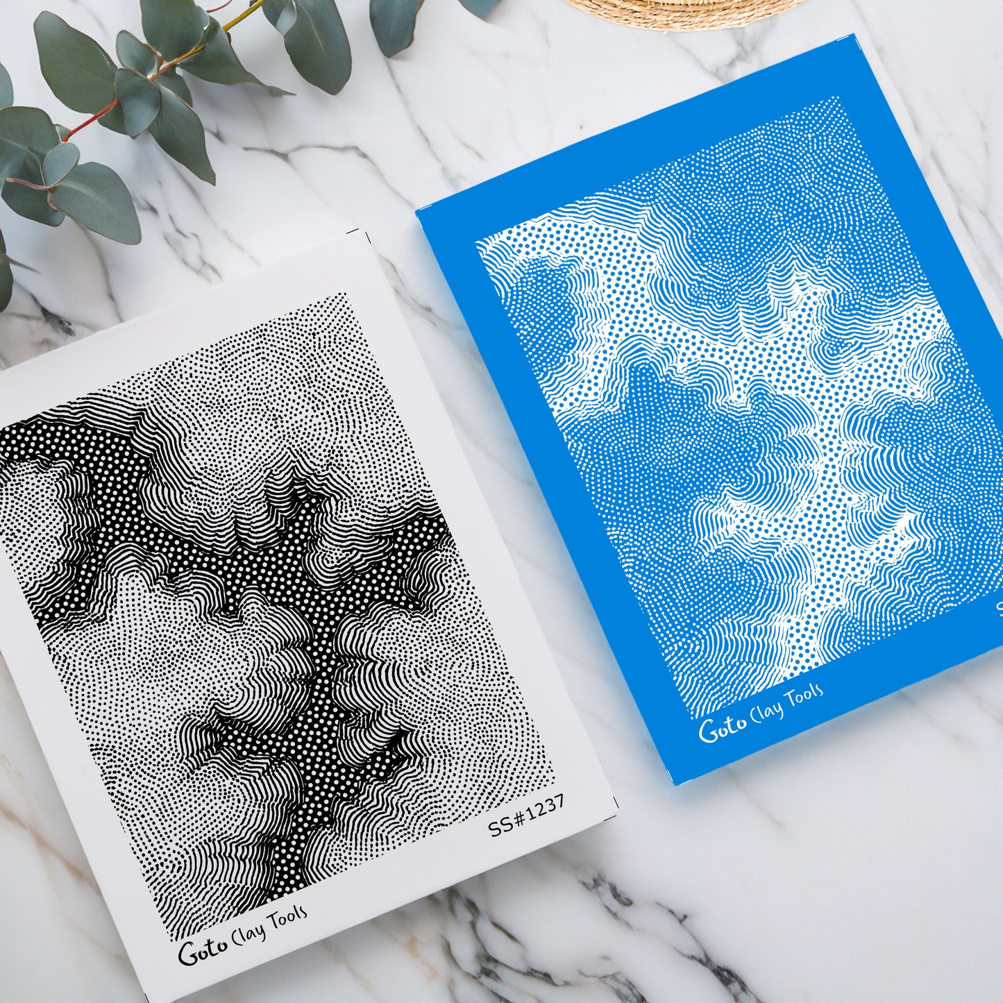 Topographic Contour Line Silkscreen for Polymer Clay | Abstract Map & Flowing Line Texture Print Screen 9.5×12.5 cm #SS26-16