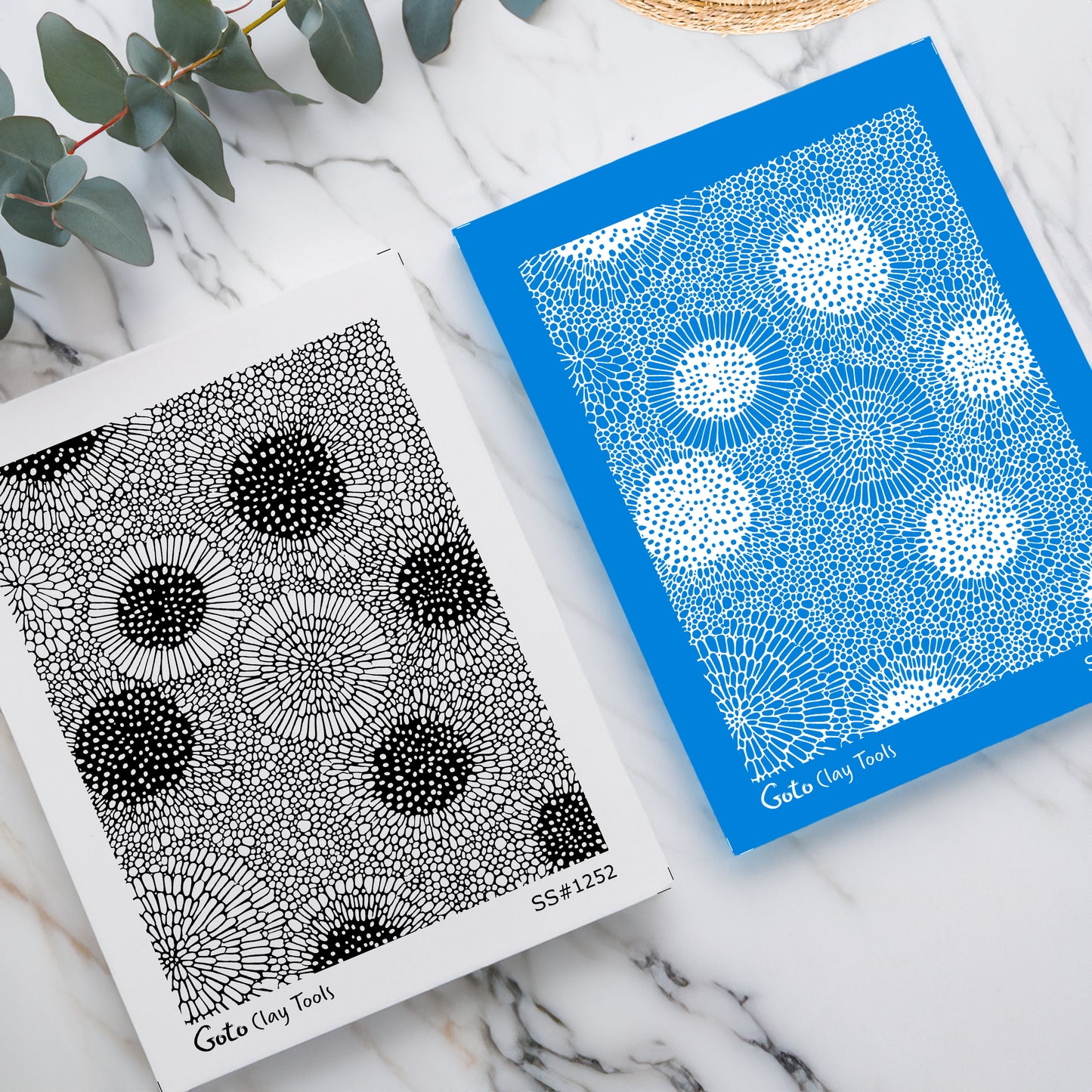 Organic Floral Sunburst Silkscreen for Polymer Clay | Abstract Radial Flower Texture | Printable 9.5×12.5 cm #SS26-21